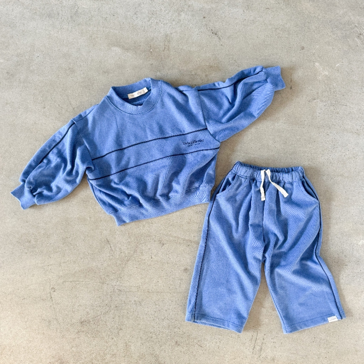 TWIN COLLECTIVE KIDS 直筒褲衛衣套裝 Swell Sweather/Pants Set - Blue