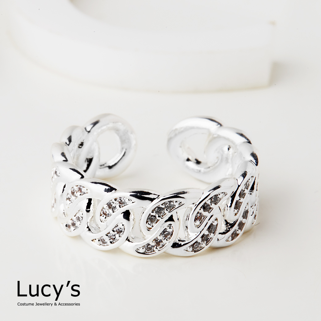 閃亮鍊條 開口戒 (二色) (125924/125925)