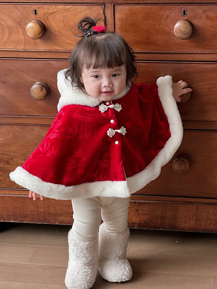 竹子錦繡毛邊斗篷(73/90)