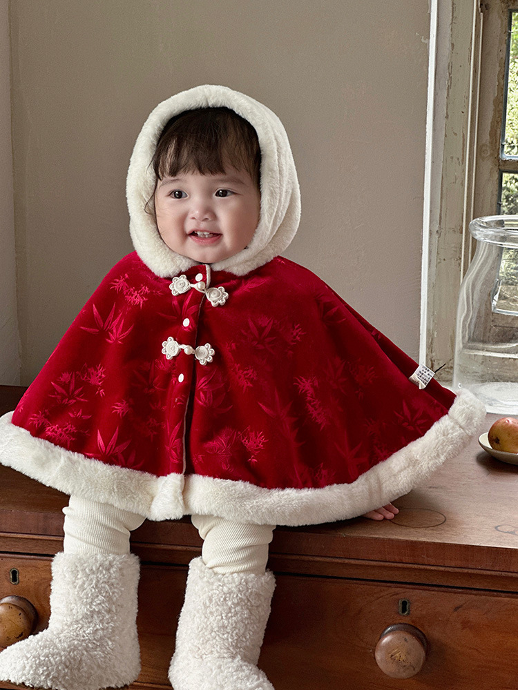 竹子錦繡毛邊斗篷(73/90)