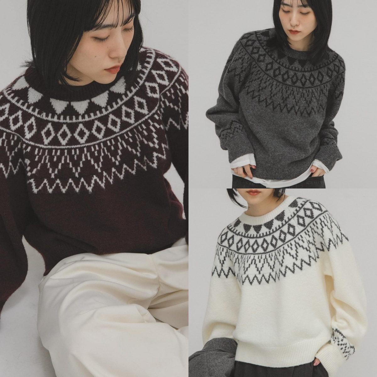 先行特價預購┃日本 KBF 北歐圖騰針織衫