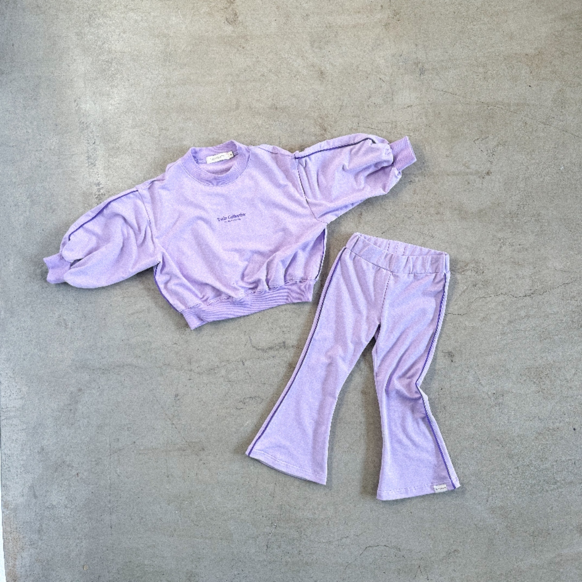 TWIN COLLECTIVE KIDS 小喇叭褲衛衣套裝 Piper Sweather/Pants Set - Lilac