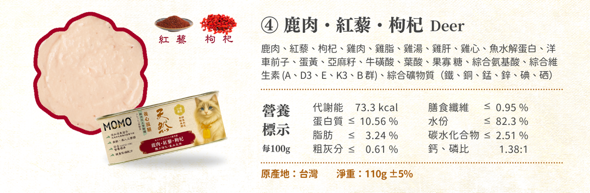 momocare 養心滋膳 鹿肉+紅藜+枸杞