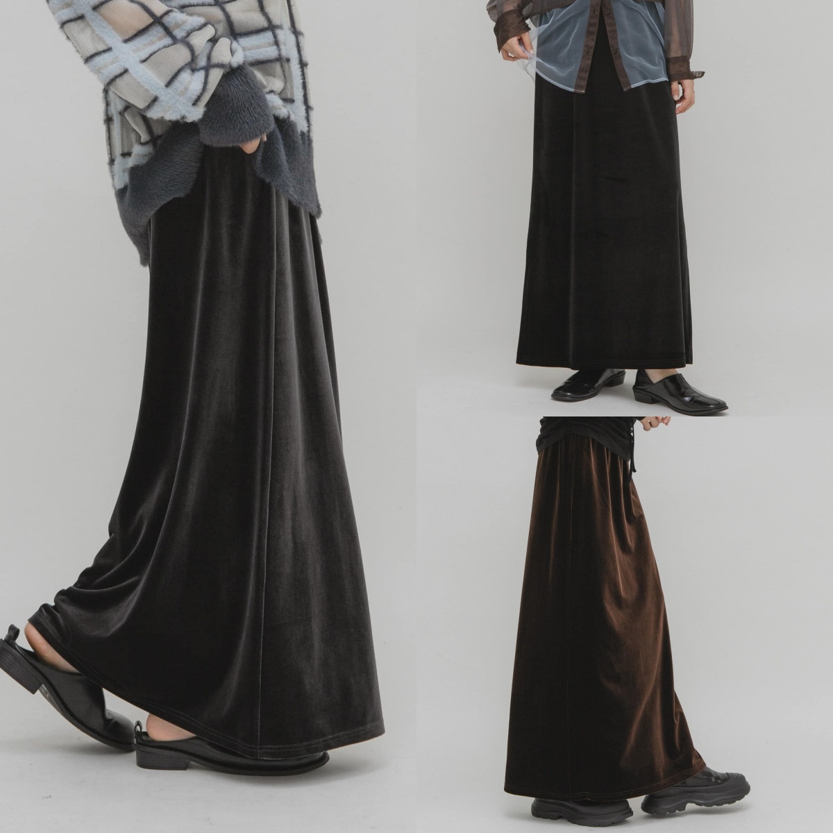 先行特價預購┃日本 KBF 絲絨長裙