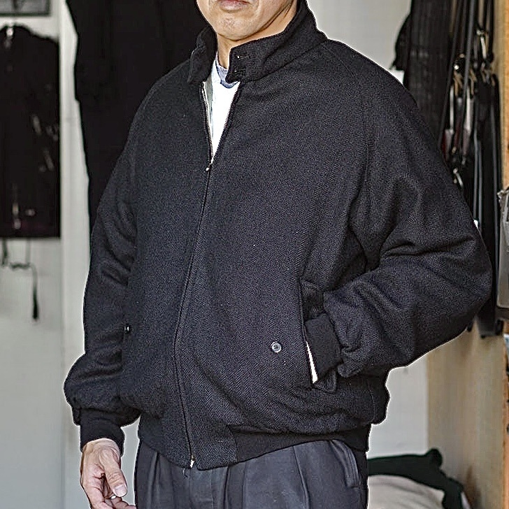 ON SALE: A.PRESSE TWEED HARRINGTON JACKET - BLACK SIZE 4 PRE ORDER ITEM (預訂中)