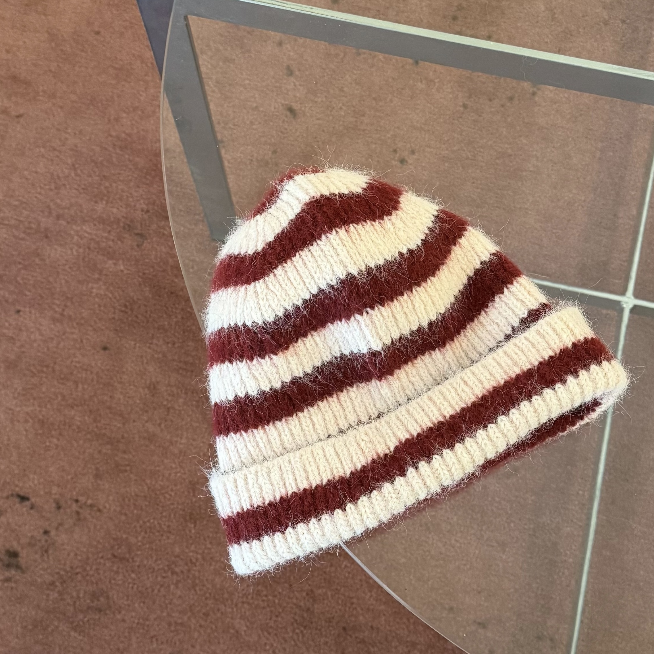 DE21愛麗絲條紋針織帽(不折扣)