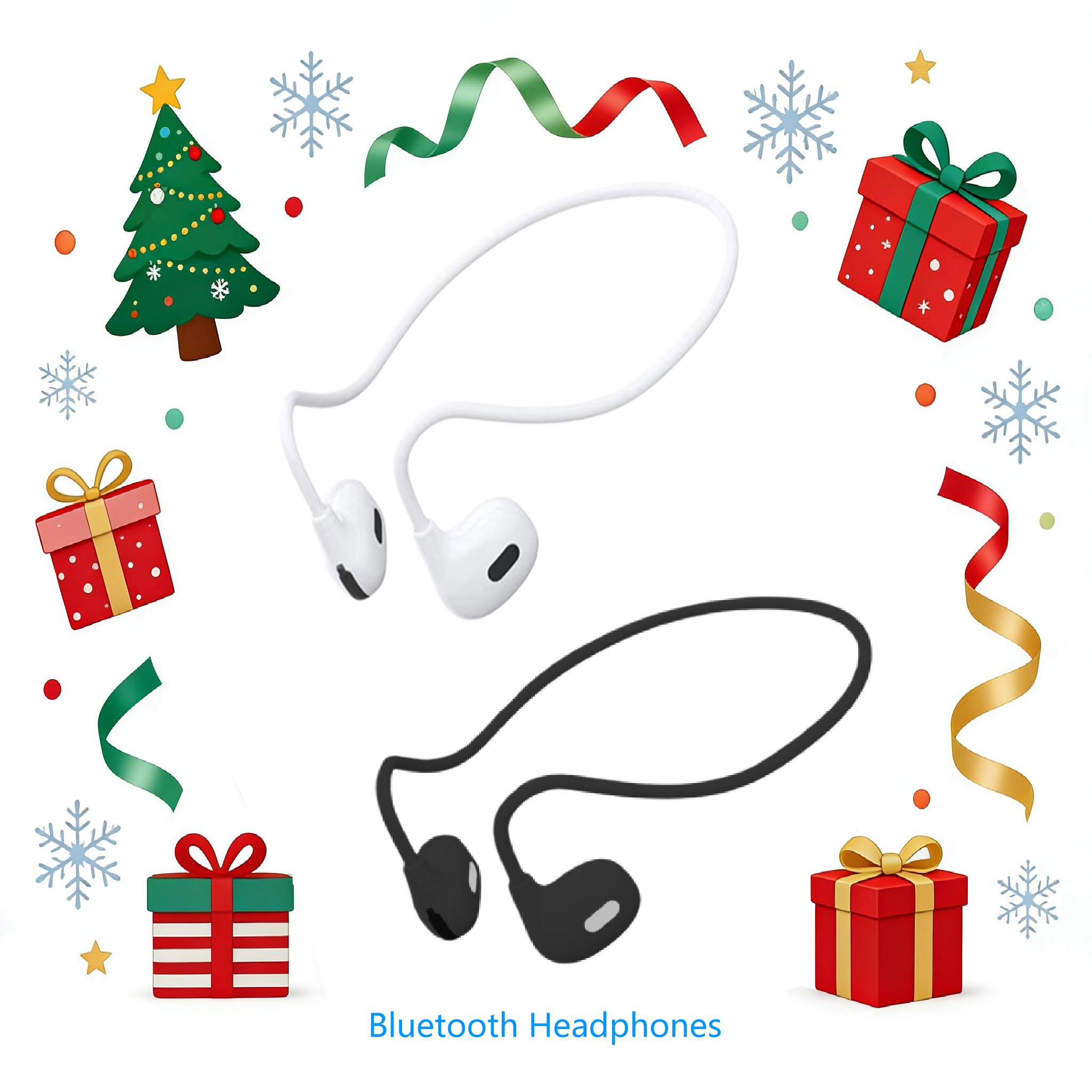 B&C Korea Air Conduction Bluetooth Headphones Wireless In-Ear Running Sports Anti-Loss Hanging Neck Headphones (B0271)