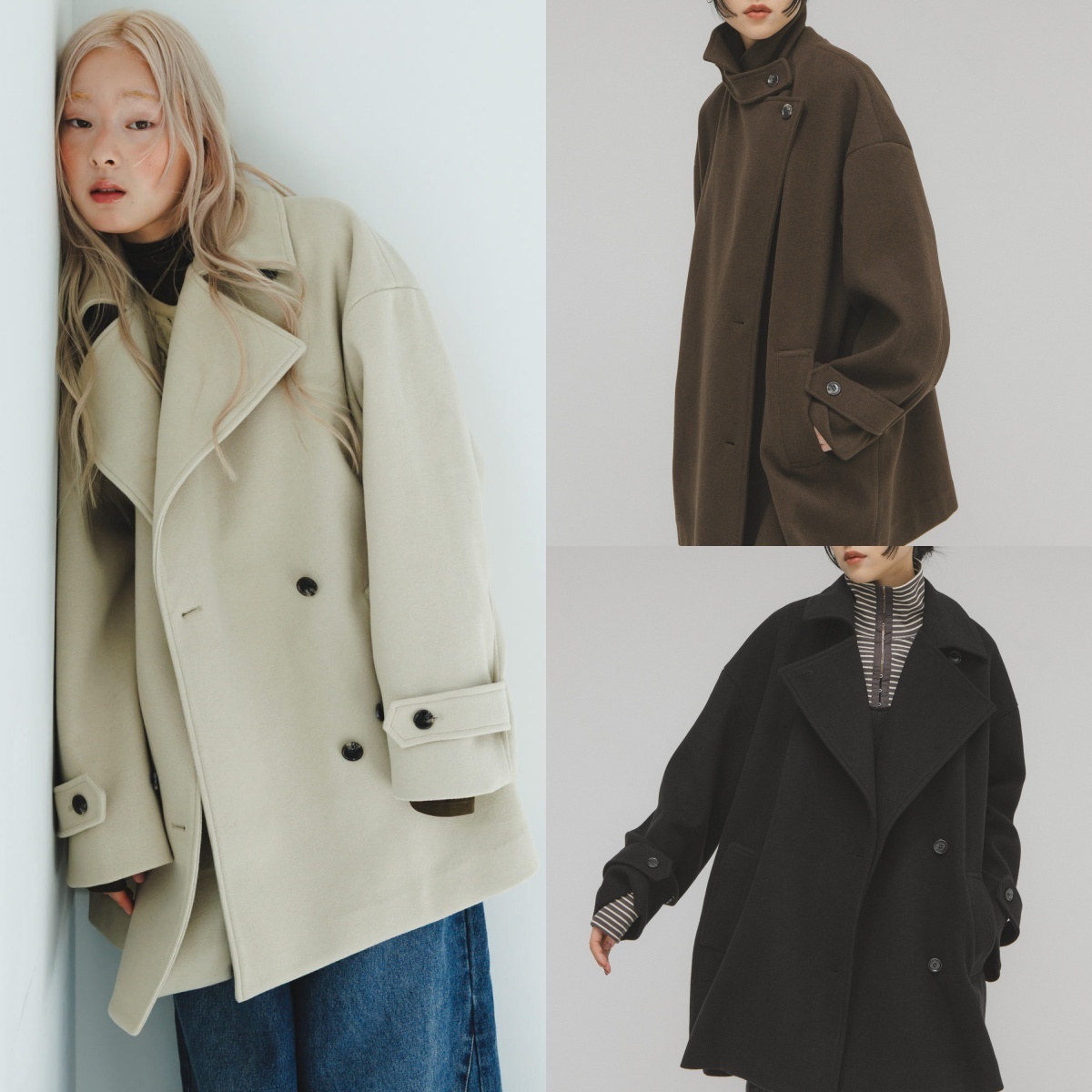 先行特價預購┃日本 KBF 大領片中長版大衣 外套