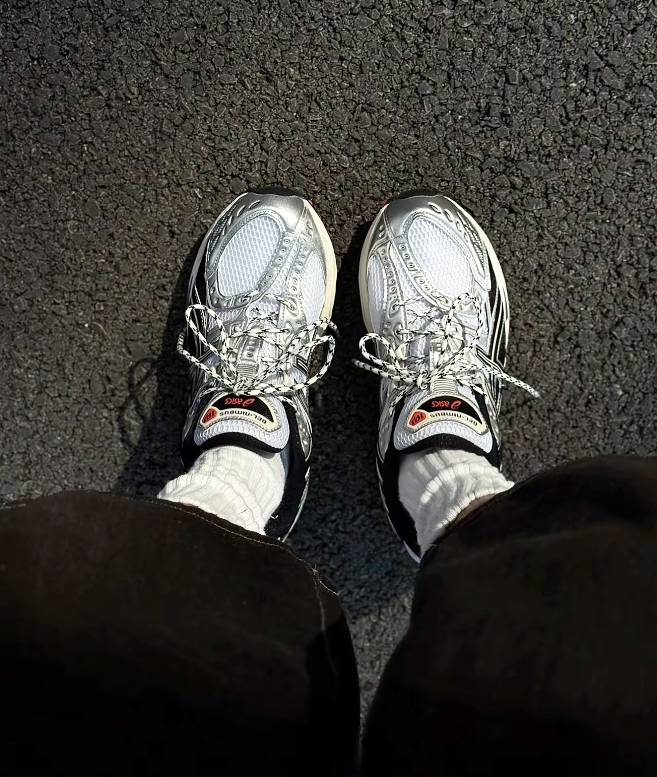 Asics GEL-NIMBUS 10.1 White Silver復古鞋運動鞋 1203a543-106