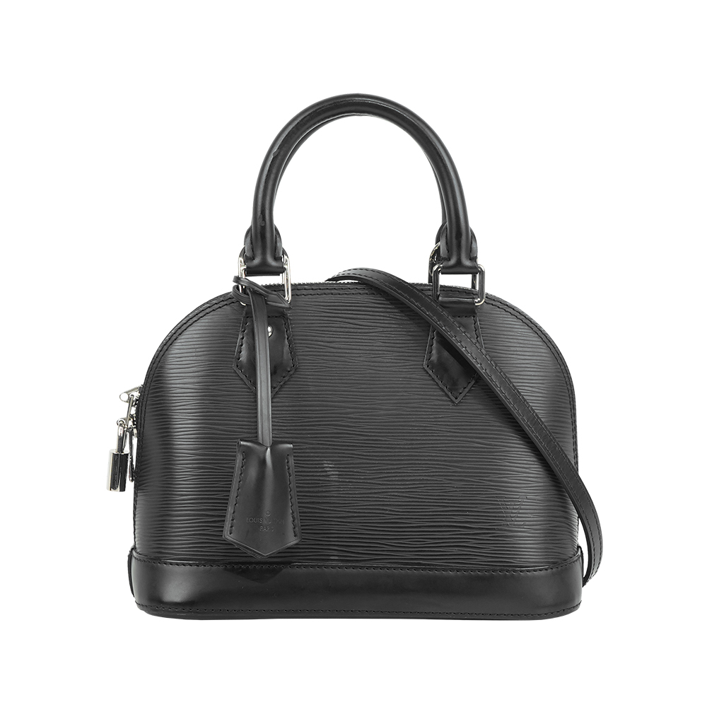 【Louis Vuitton】Alma BB EPI 皮革貝殼包(黑色)