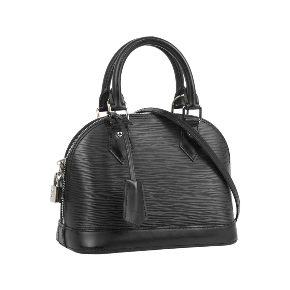 【Louis Vuitton】Alma BB EPI 皮革貝殼包(黑色)