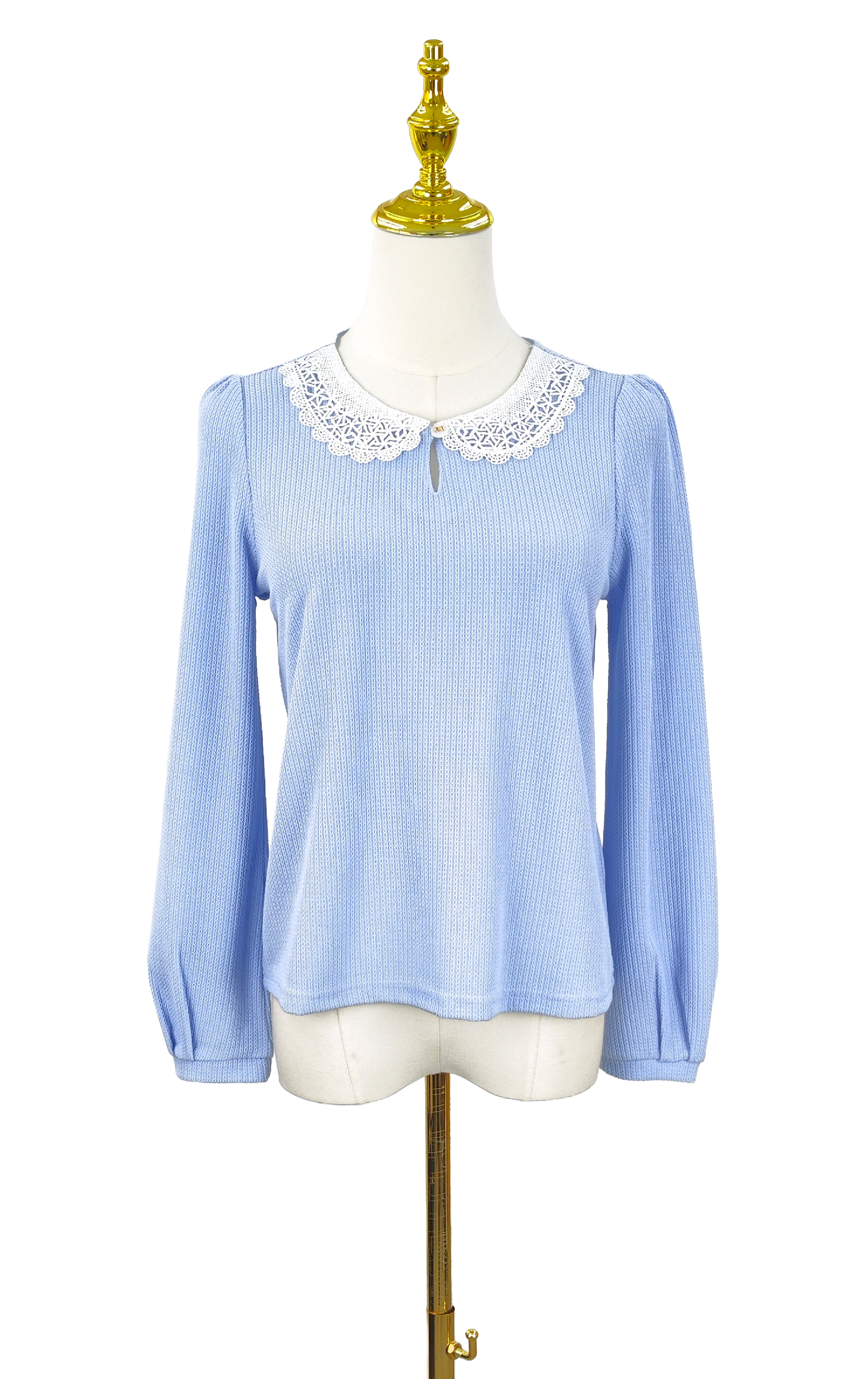 花邊領中袖上衣 LT0824A