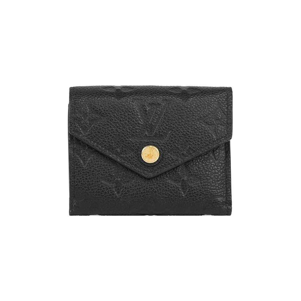 【Louis Vuitton】Monogram ZOE 牛皮壓紋零錢袋短夾(黑色)