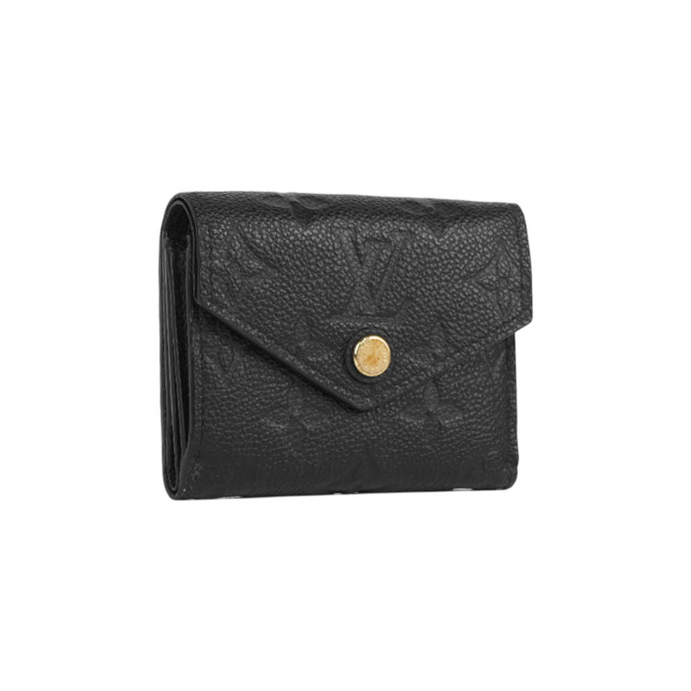 【Louis Vuitton】Monogram ZOE 牛皮壓紋零錢袋短夾(黑色)