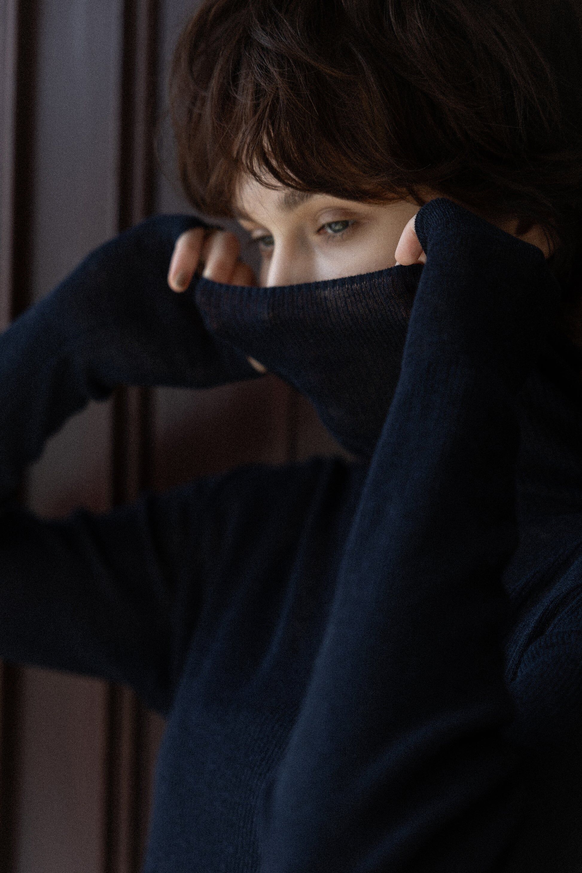 2025秋冬 高領羊毛套衫_深藍