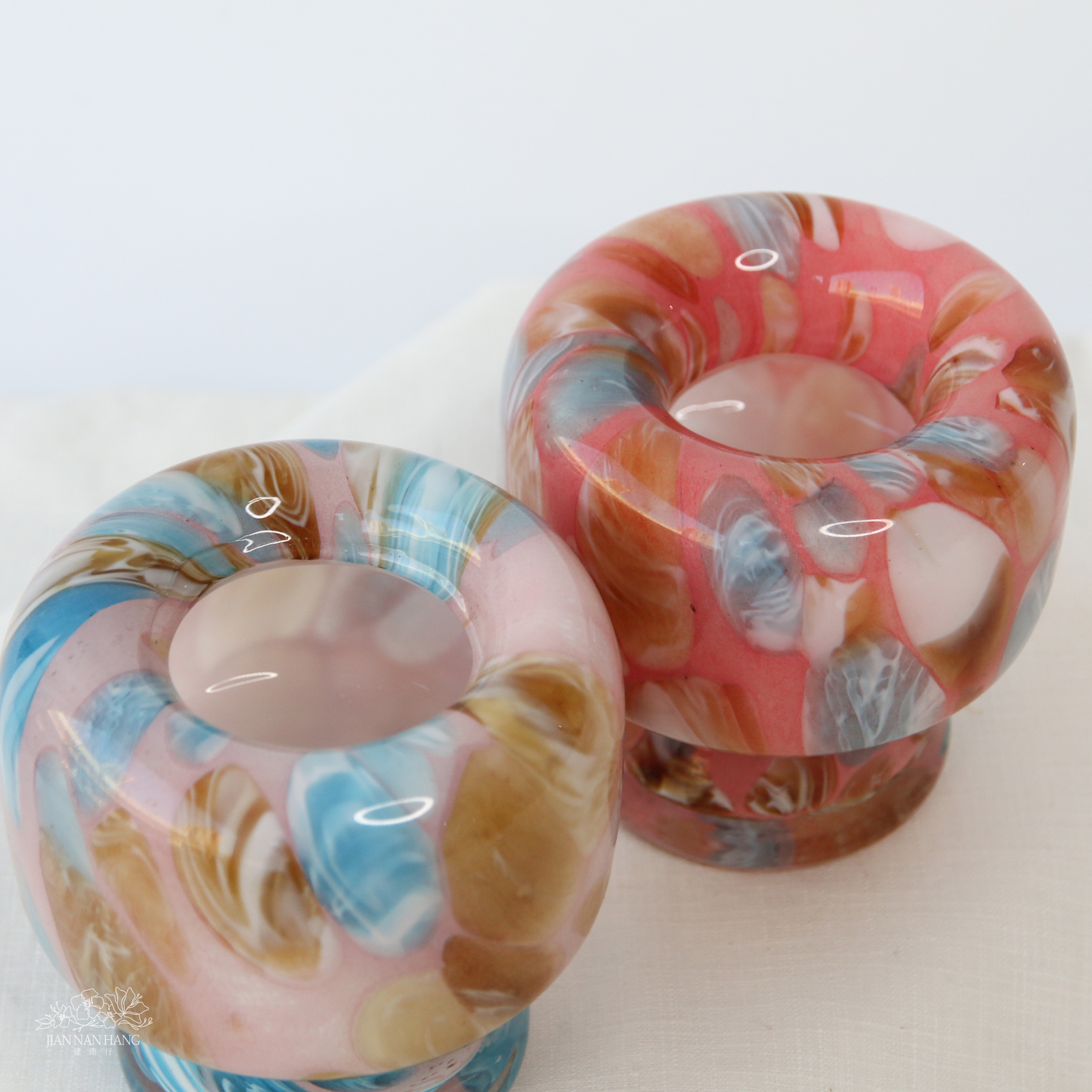 玻璃花器 現代手工藝 泡泡糖 2色