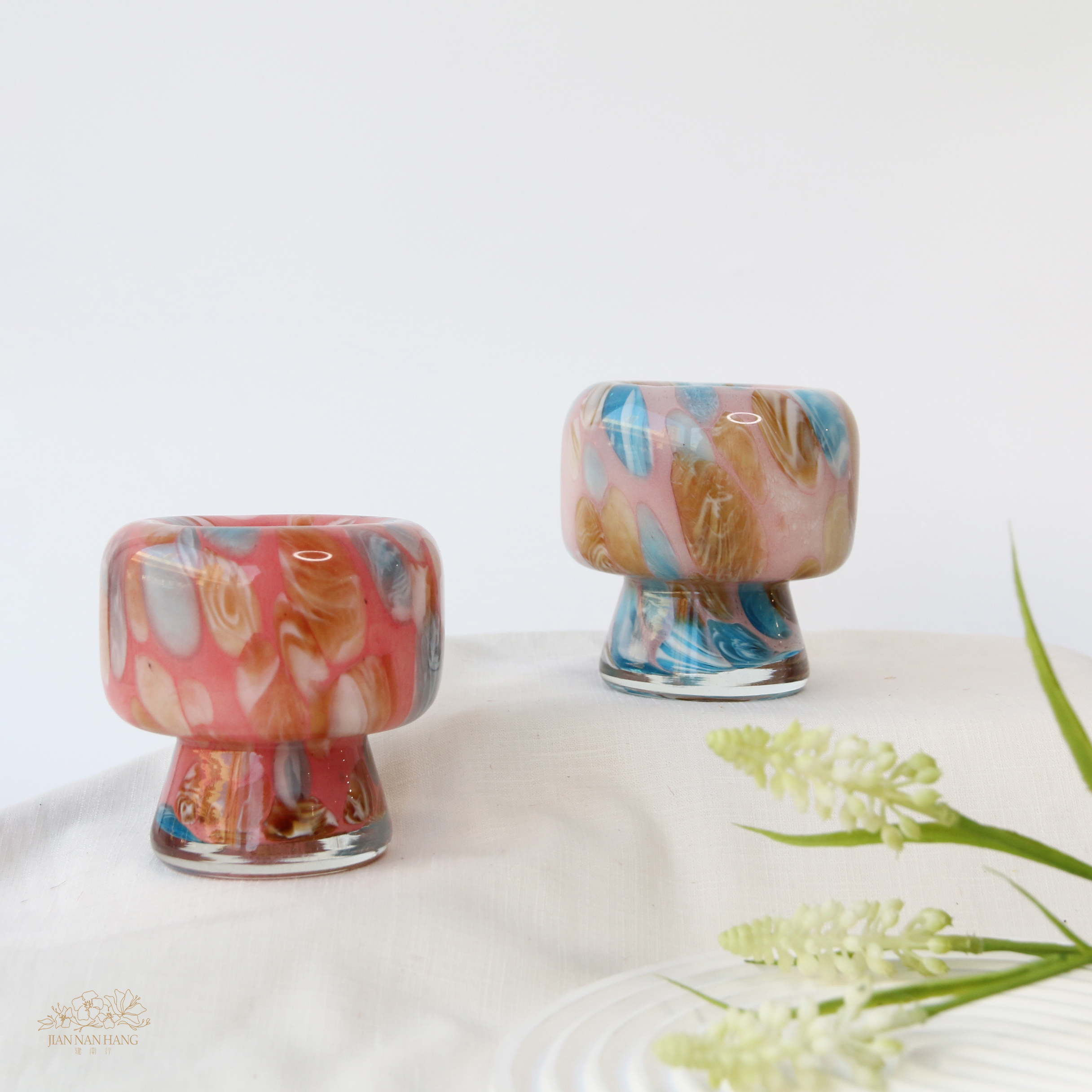 玻璃花器 現代手工藝 泡泡糖 2色