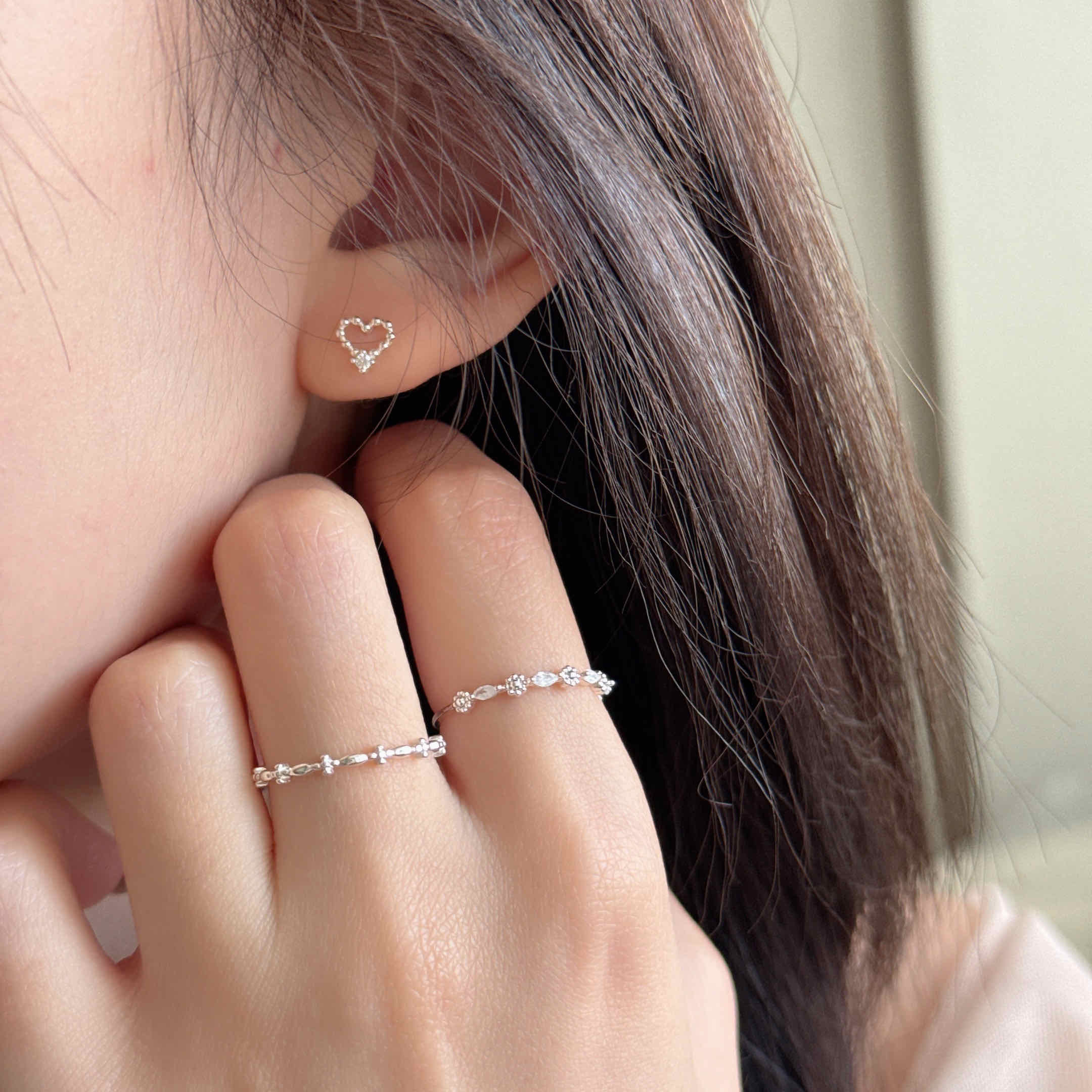 🇰🇷925 silver Luv u 耳環｜2 color