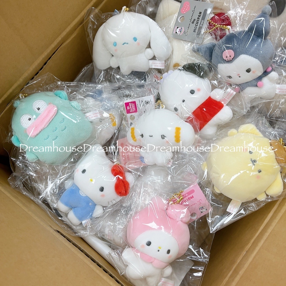 日本限定 Mochimochi Panda 凱蒂貓 美樂蒂 酷洛米 小麥粉 大耳狗 布丁狗 帕恰狗 人魚漢頓 珠鏈吊飾