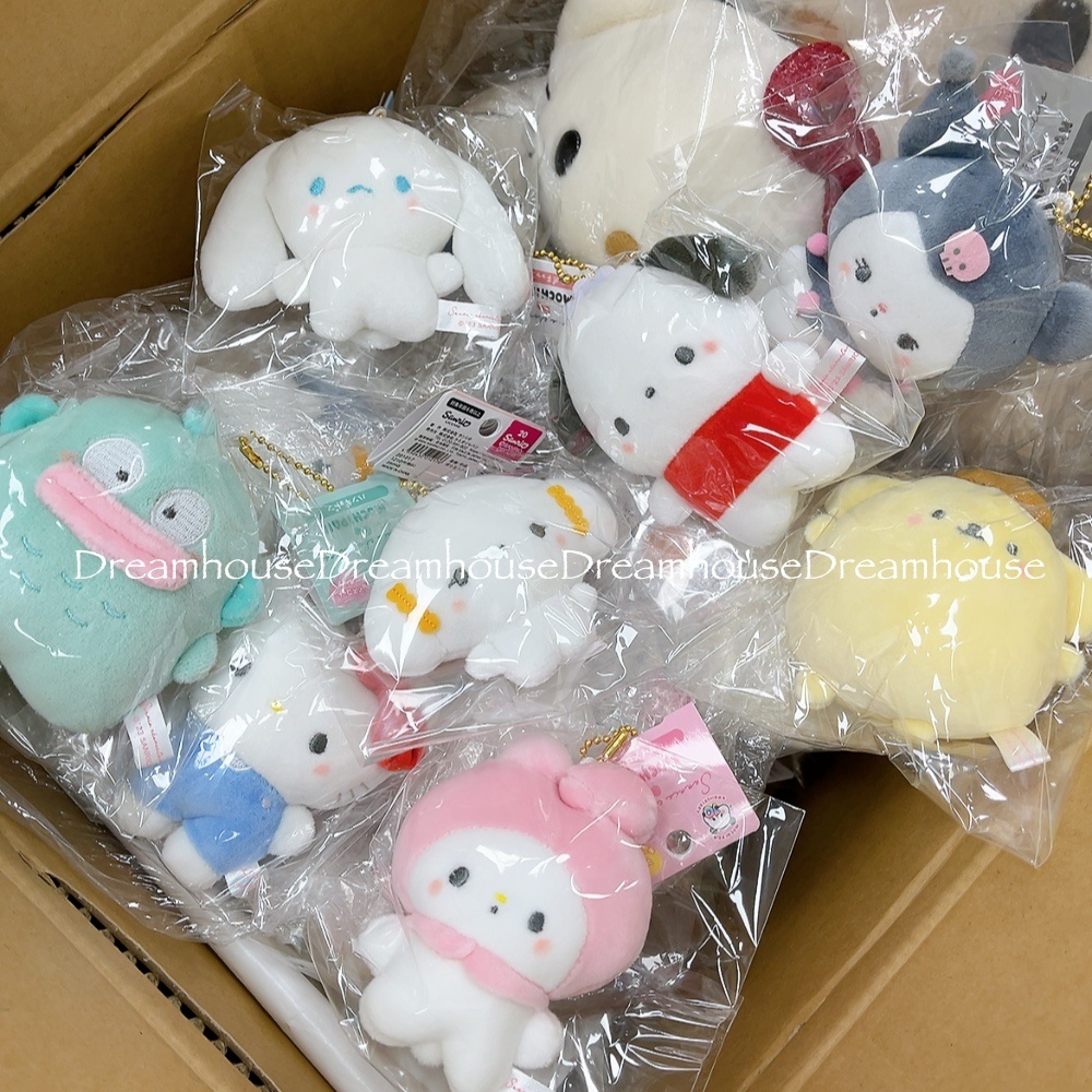 日本限定 Mochimochi Panda 凱蒂貓 美樂蒂 酷洛米 小麥粉 大耳狗 布丁狗 帕恰狗 人魚漢頓 珠鏈吊飾