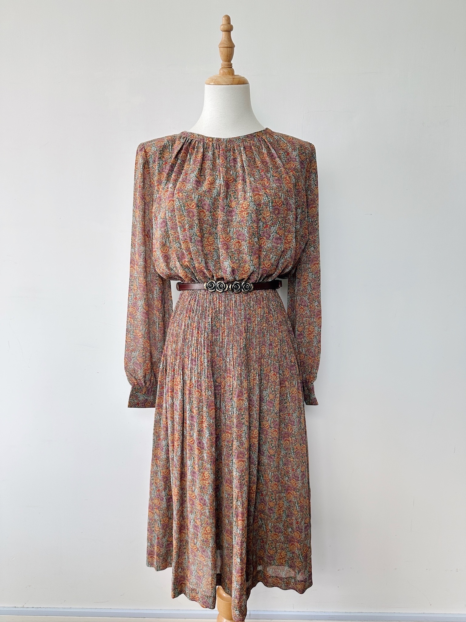 日本製雨後花園古著連身裙