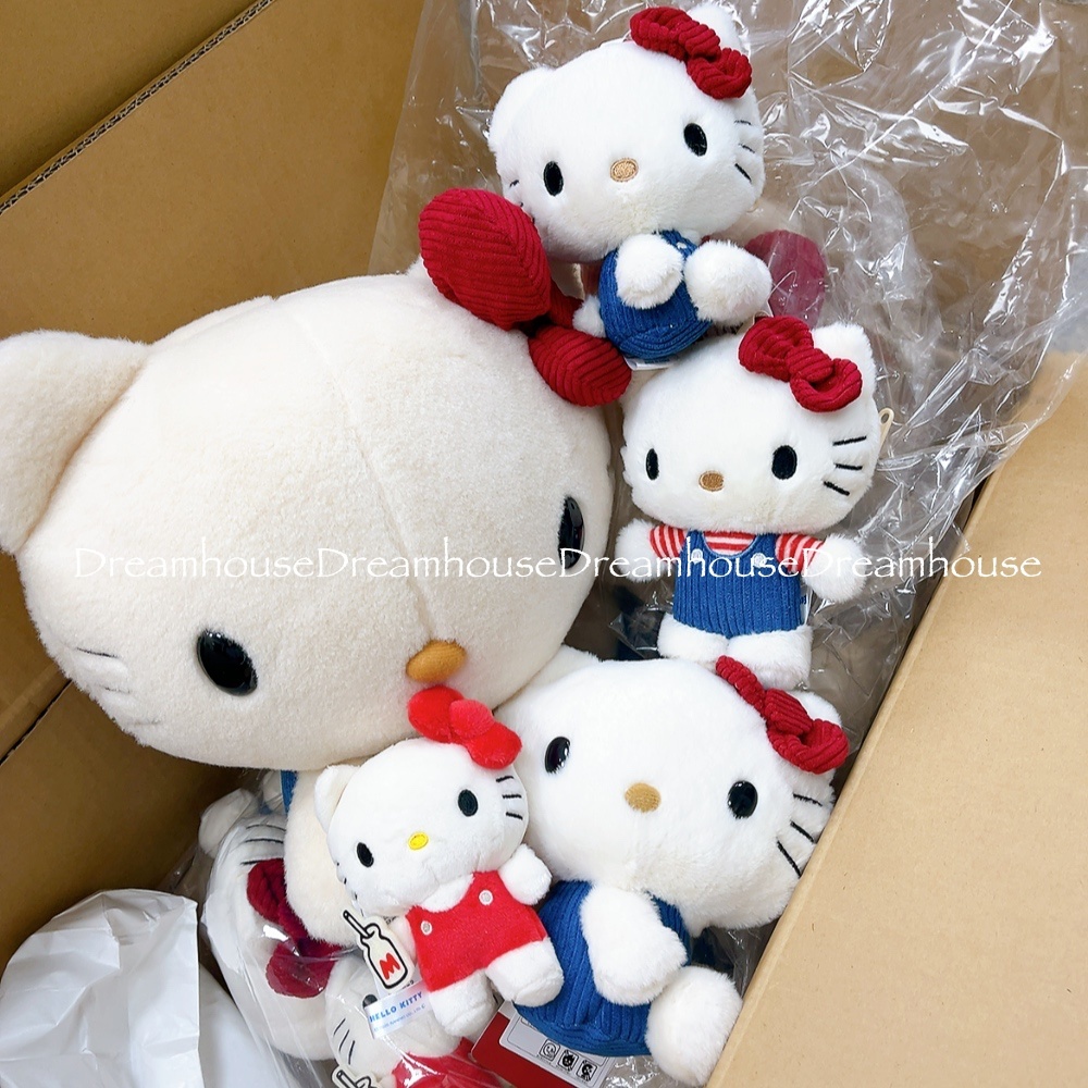 日本限定 三麗鷗 70週年復古 凱蒂貓 Hellokitty 絨毛娃娃 玩偶 購物袋 手提袋 珠鏈吊飾 鑰匙圈