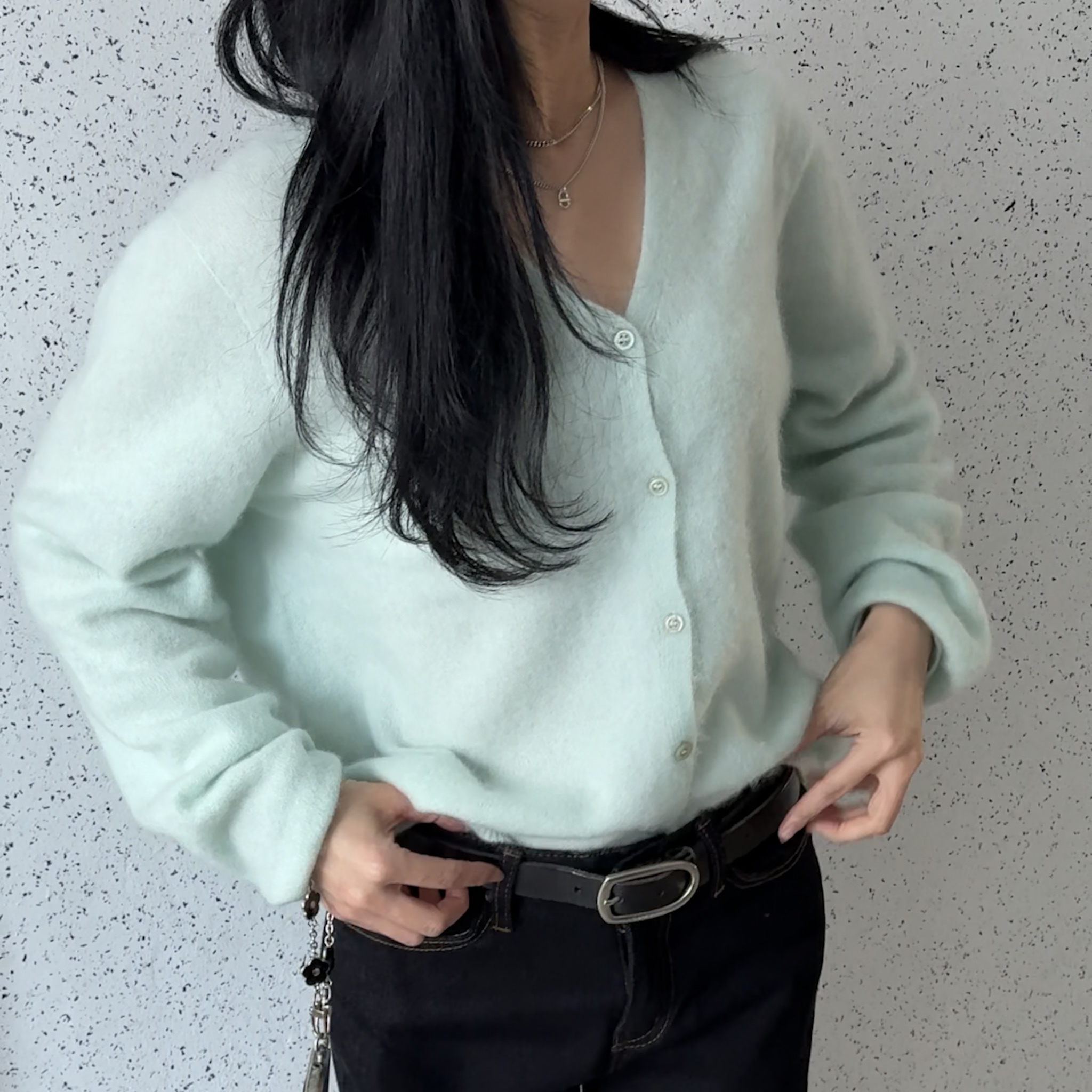 DE06雲朵手感羊毛100%針織衣(蒂芬尼綠)