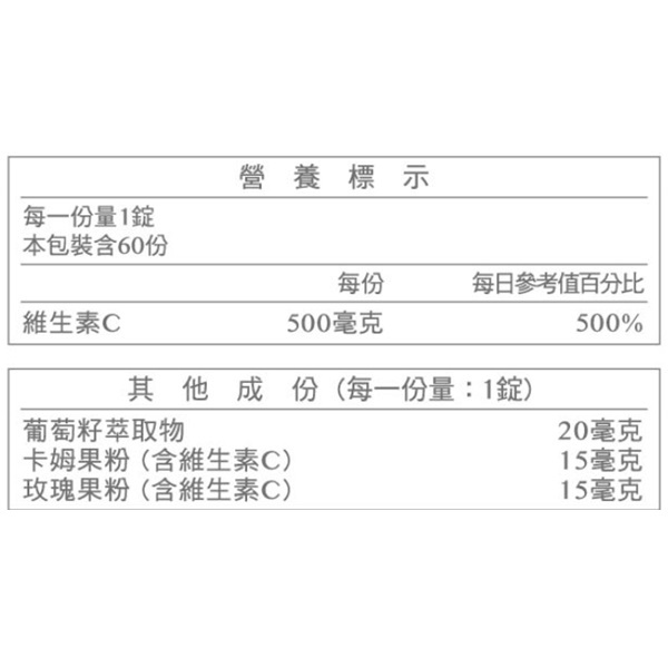 【台塑生醫醫之方】維生素C複方膜衣錠(60粒/罐)