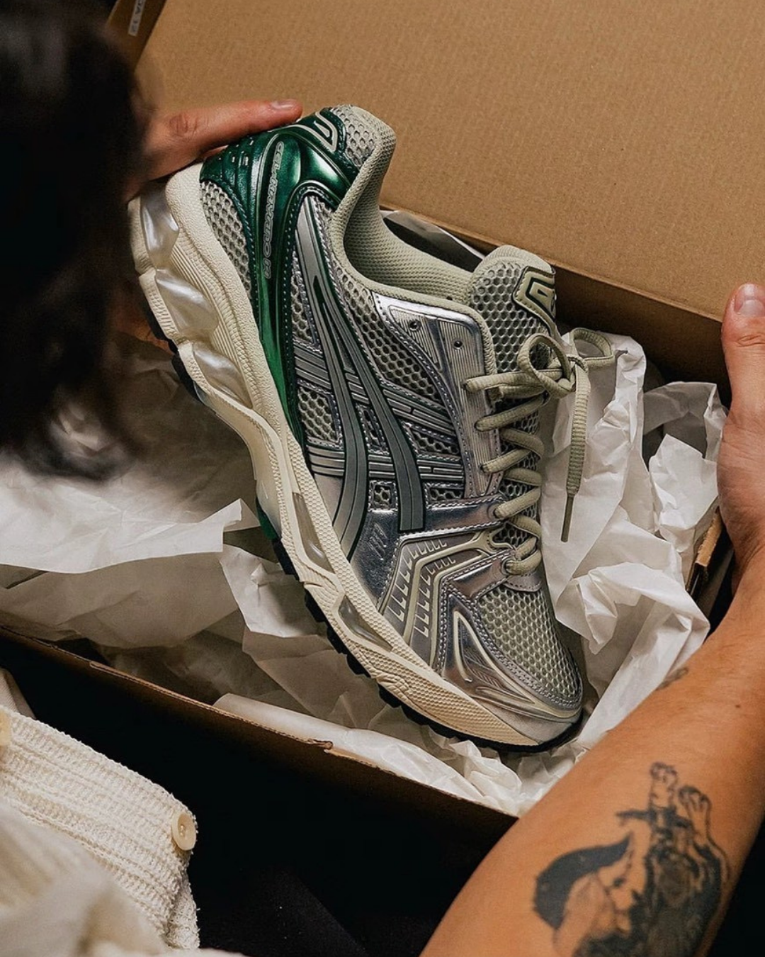 "代購" Asics Gel-Kayano 14 "Dried Leaf Green" 白銀綠 男女鞋 1203A537-300