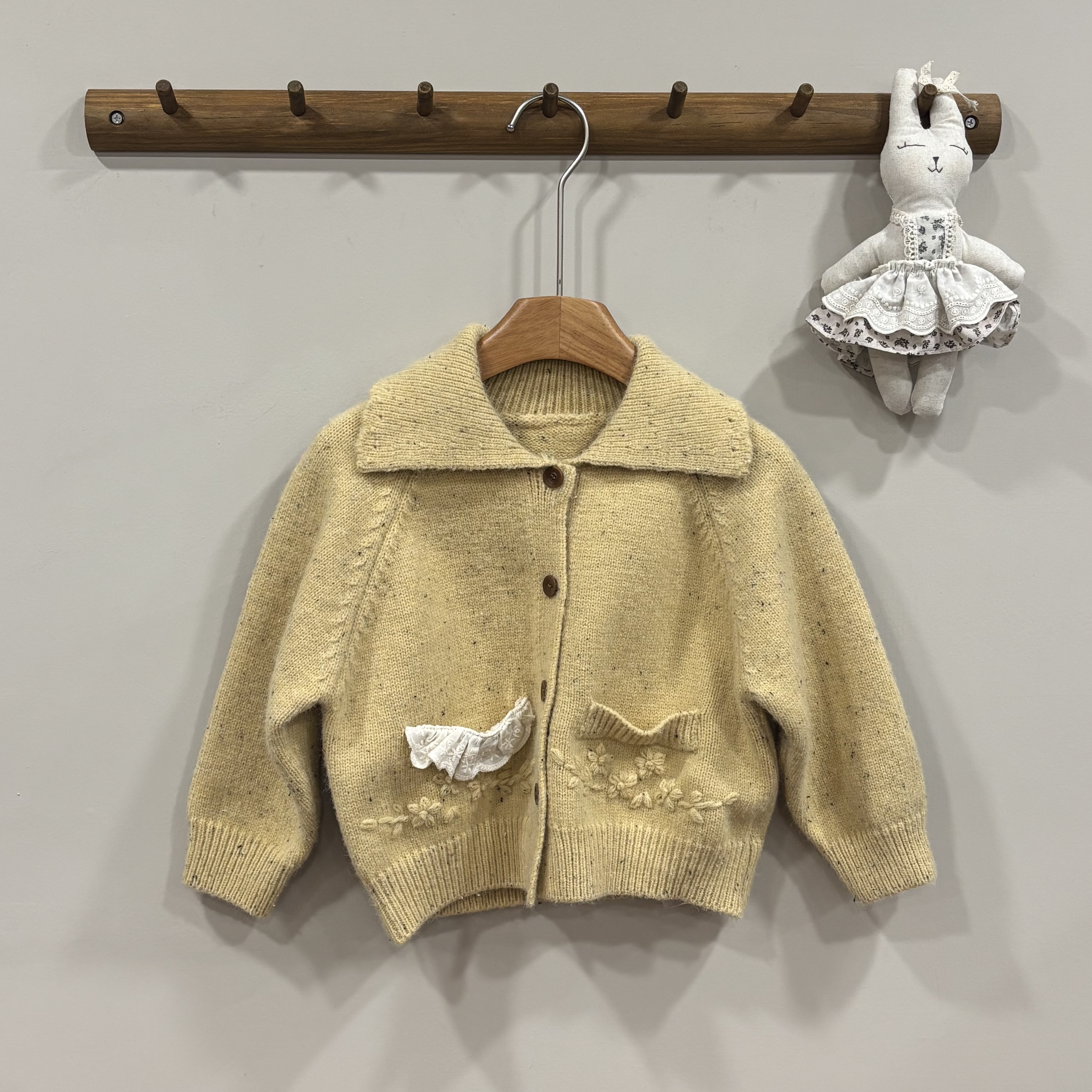 S00001混色翻領針織外套