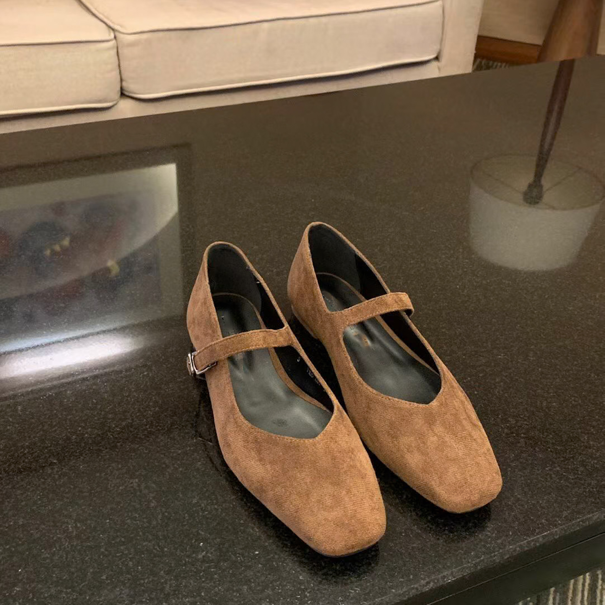 DE14麂皮娃娃鞋(230-250)