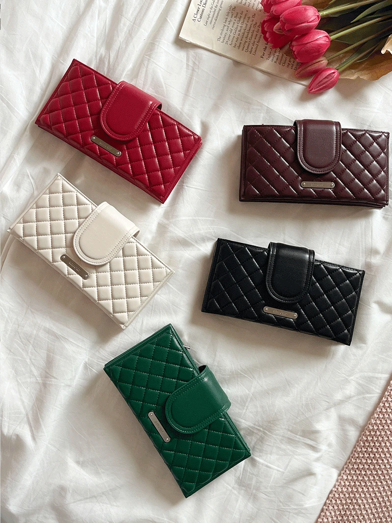 Amour ｜Made in Korea ｜菱格銀包 Quilting Card Wallet