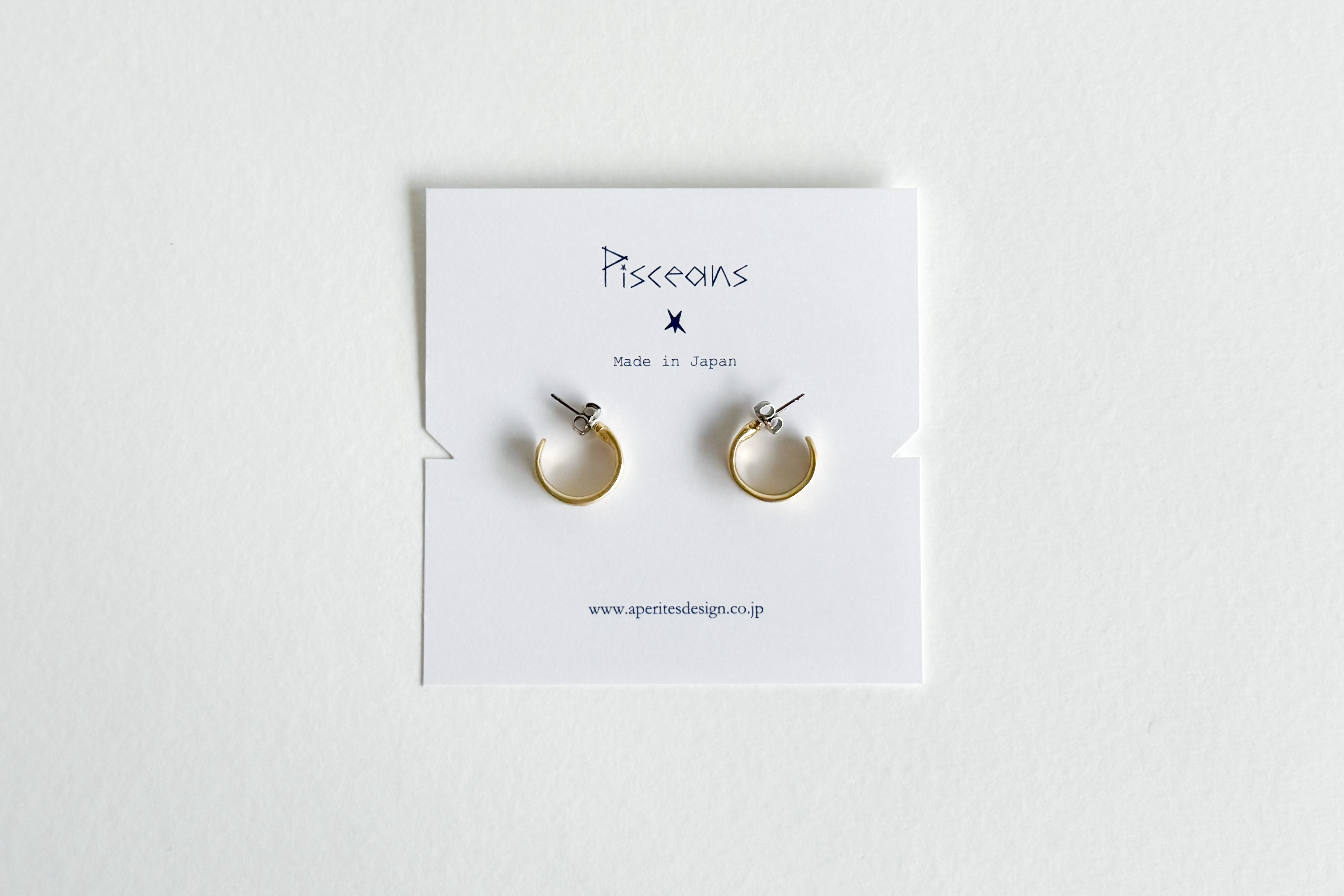 Pisceans - 凹弧G型針式耳環 GD