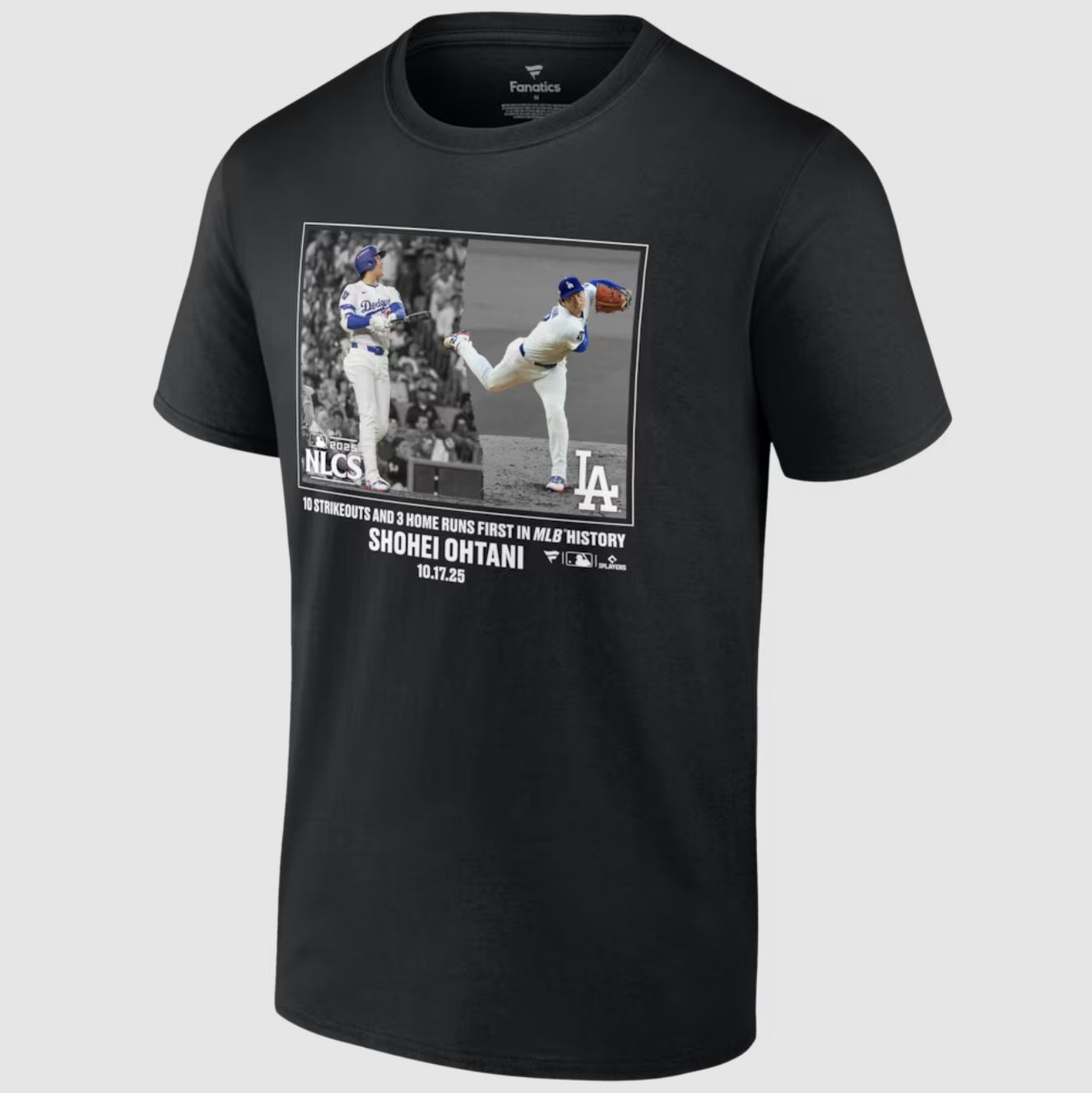 MLB短袖 Shohei Ohtani 洛杉磯道奇 季後賽高光時刻 國聯冠軍賽 第四戰 3轟10三振 Fanatics Tee 棉質 短袖 全新