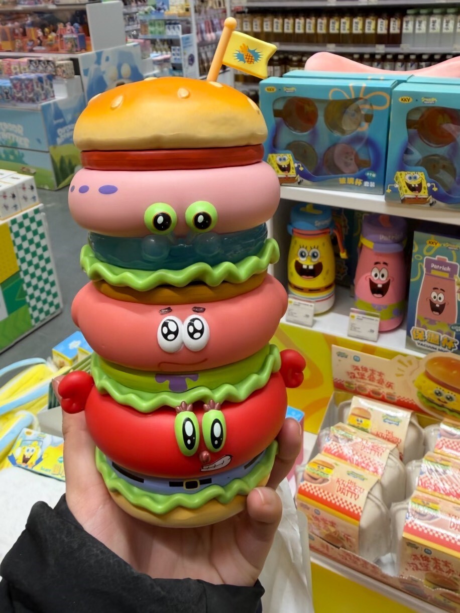 海綿寶寶 漢堡 疊疊樂盲盒