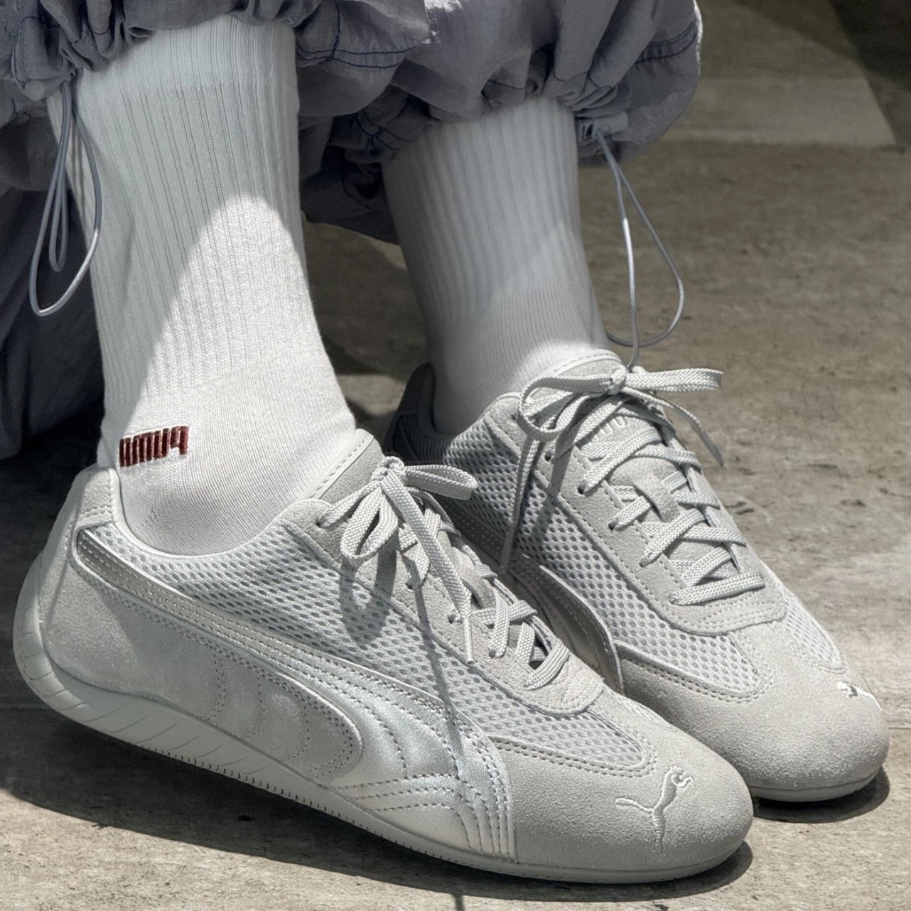 PUMA SPEEDCAT PREMIUM 淺灰 液態銀 網布 麂皮 403902-02