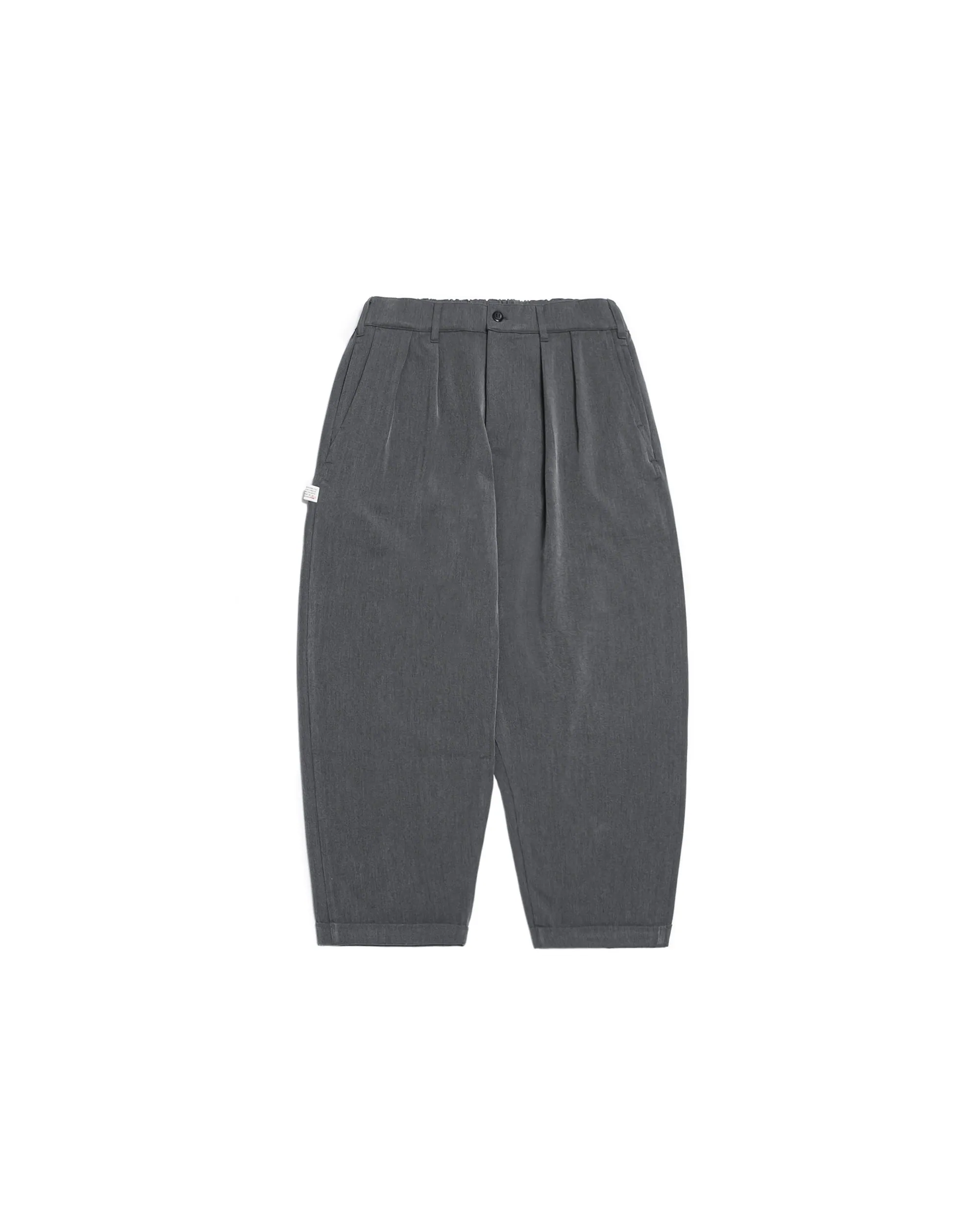 PERSEVERE SUITING PLEATED TAPERED TROUSERS - LIGHT GREY