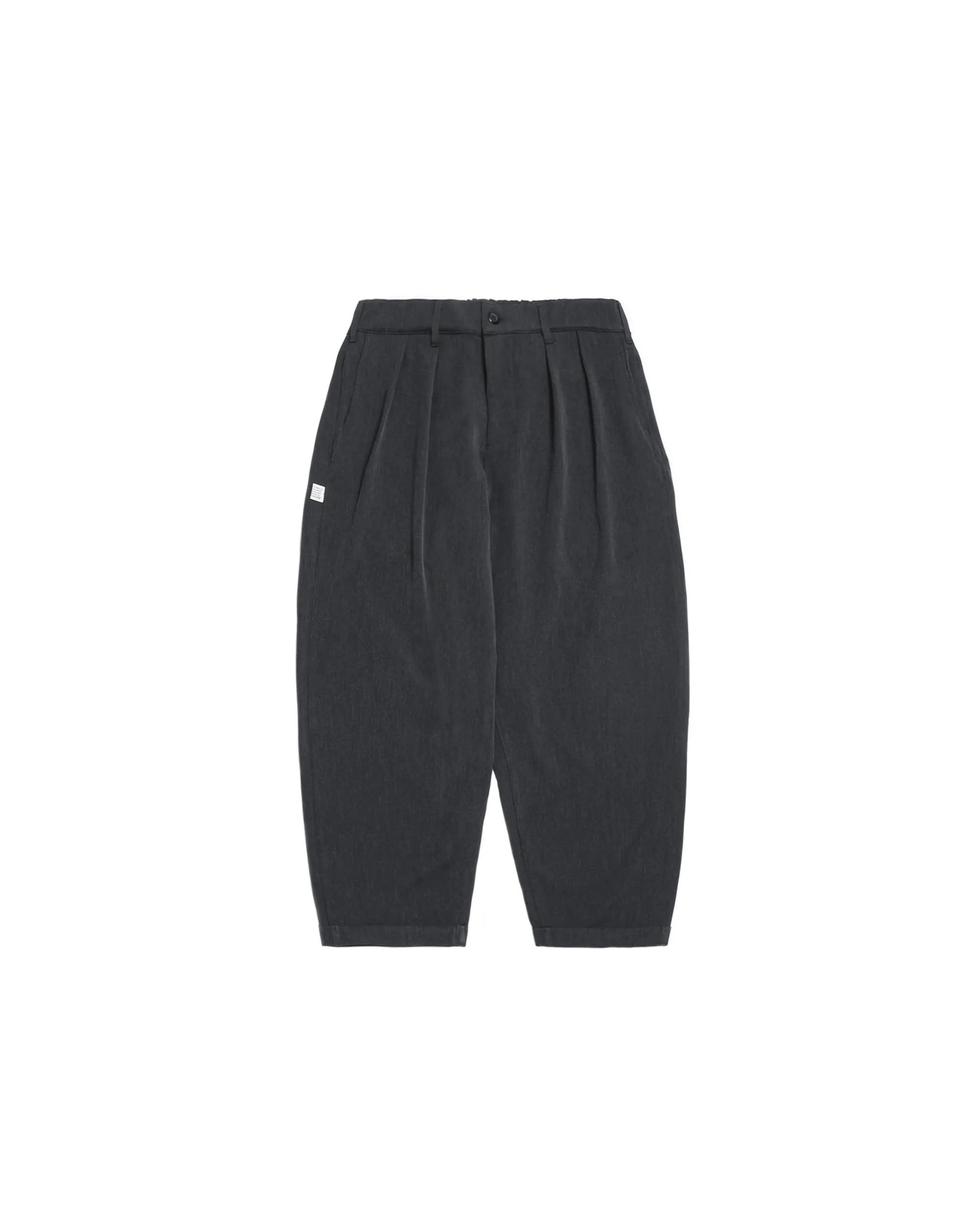 PERSEVERE SUITING PLEATED TAPERED TROUSERS - DARK GREY