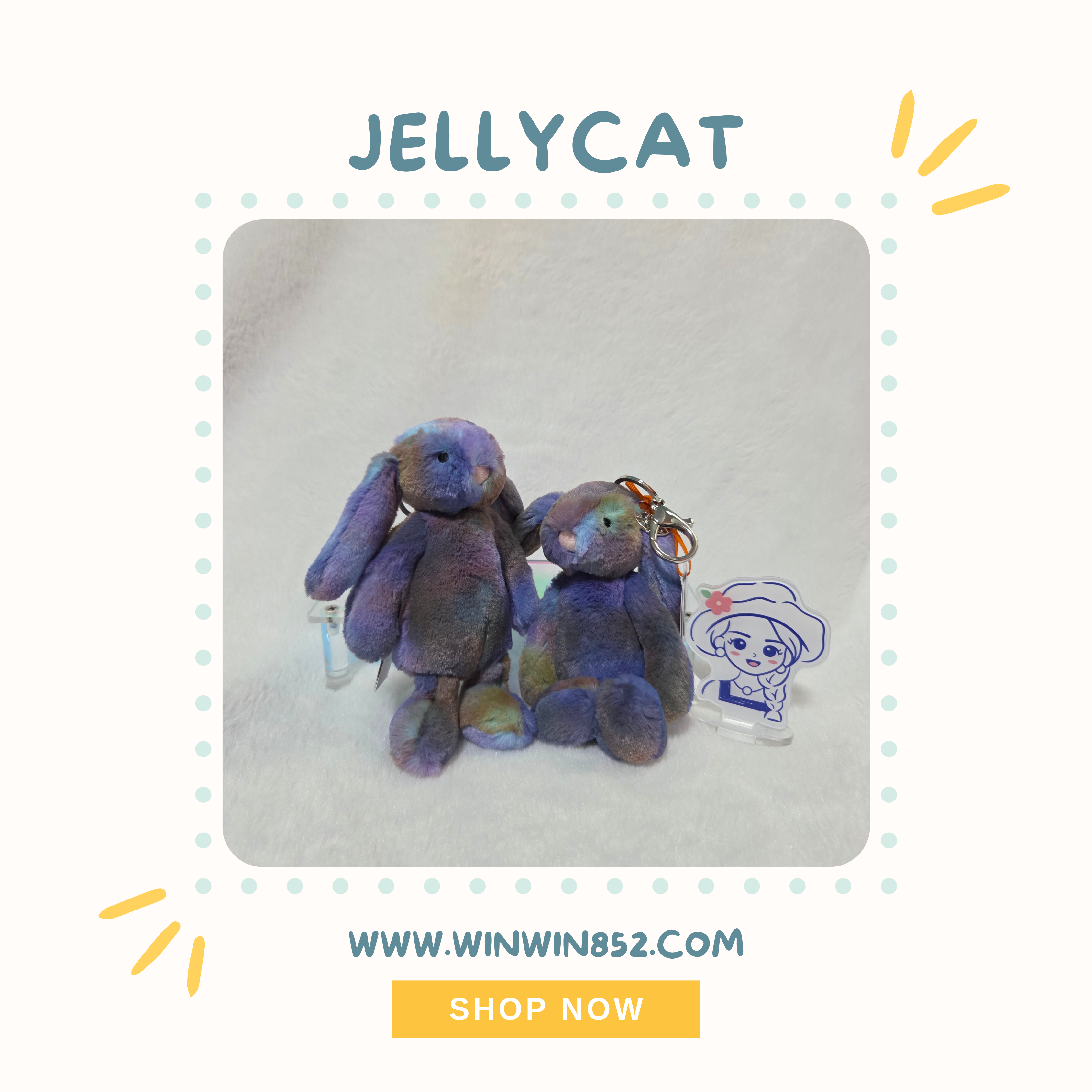 Jellycat Zodihop Luxe Bunny Bag Charm