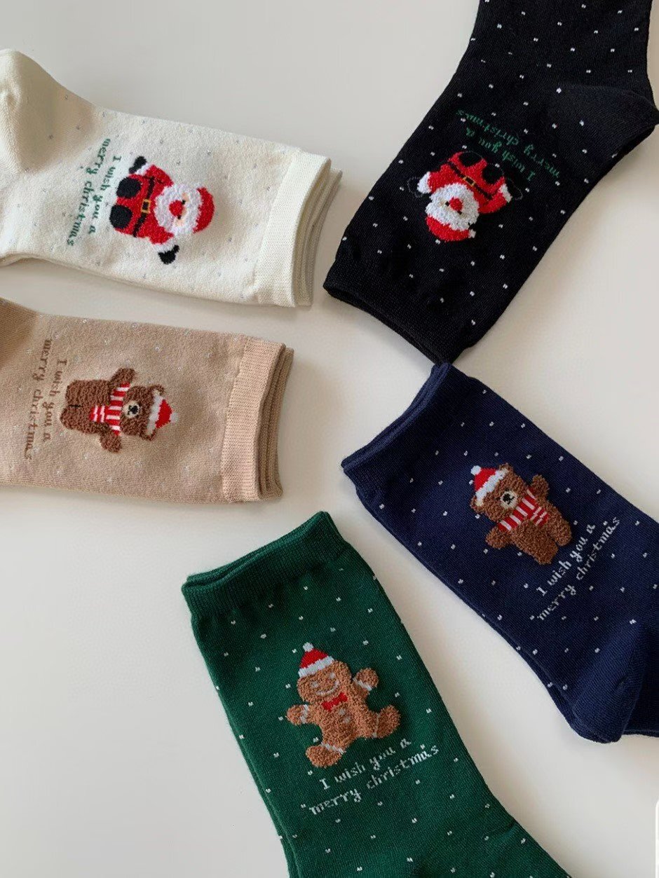 CT5307 波點立體聖誕公仔長襪 (任選5對$75/ 任選10對 $138)