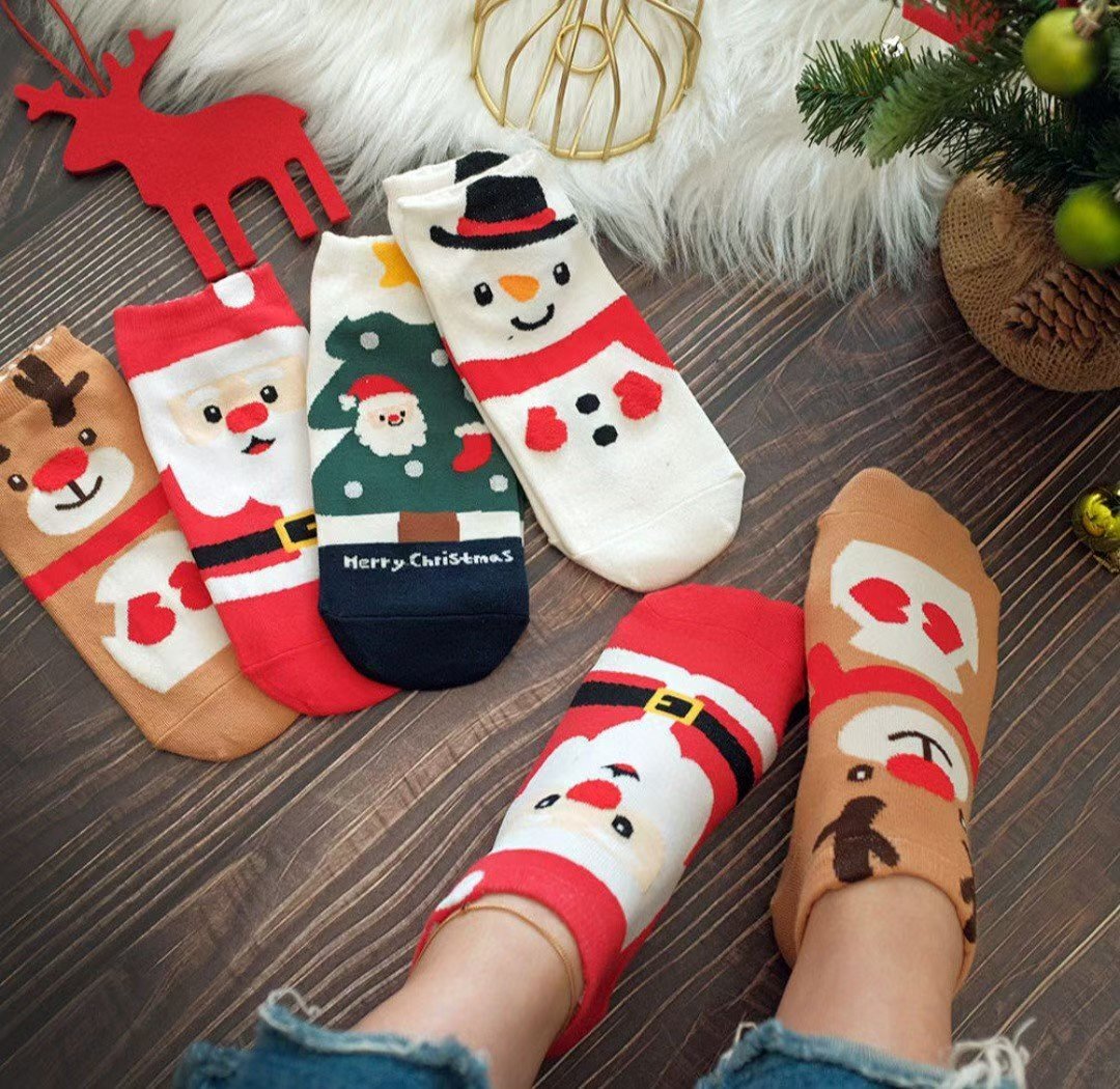 CT5308 可愛聖誕造型船襪 (任選5對$75/ 任選10對 $138)