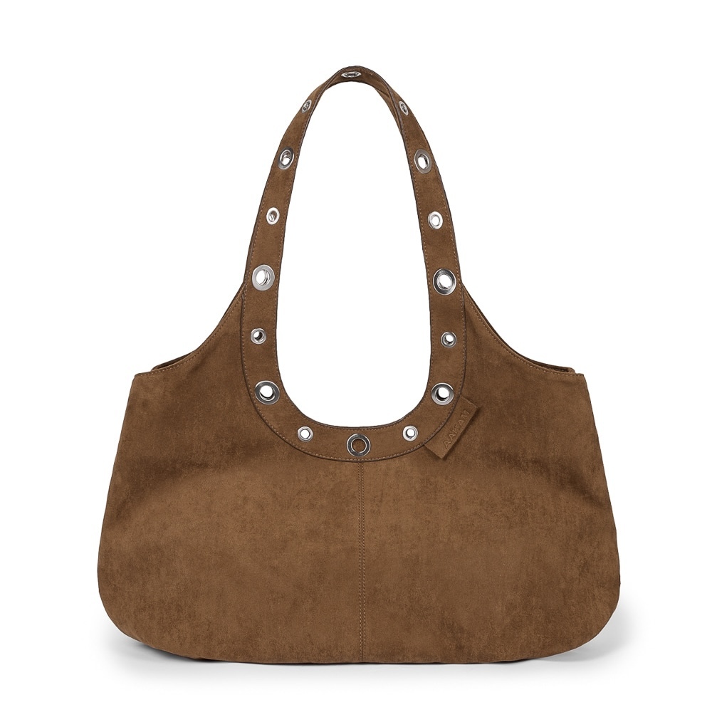 [AAKAM] SUEDE EYELET DUMPLING BAG