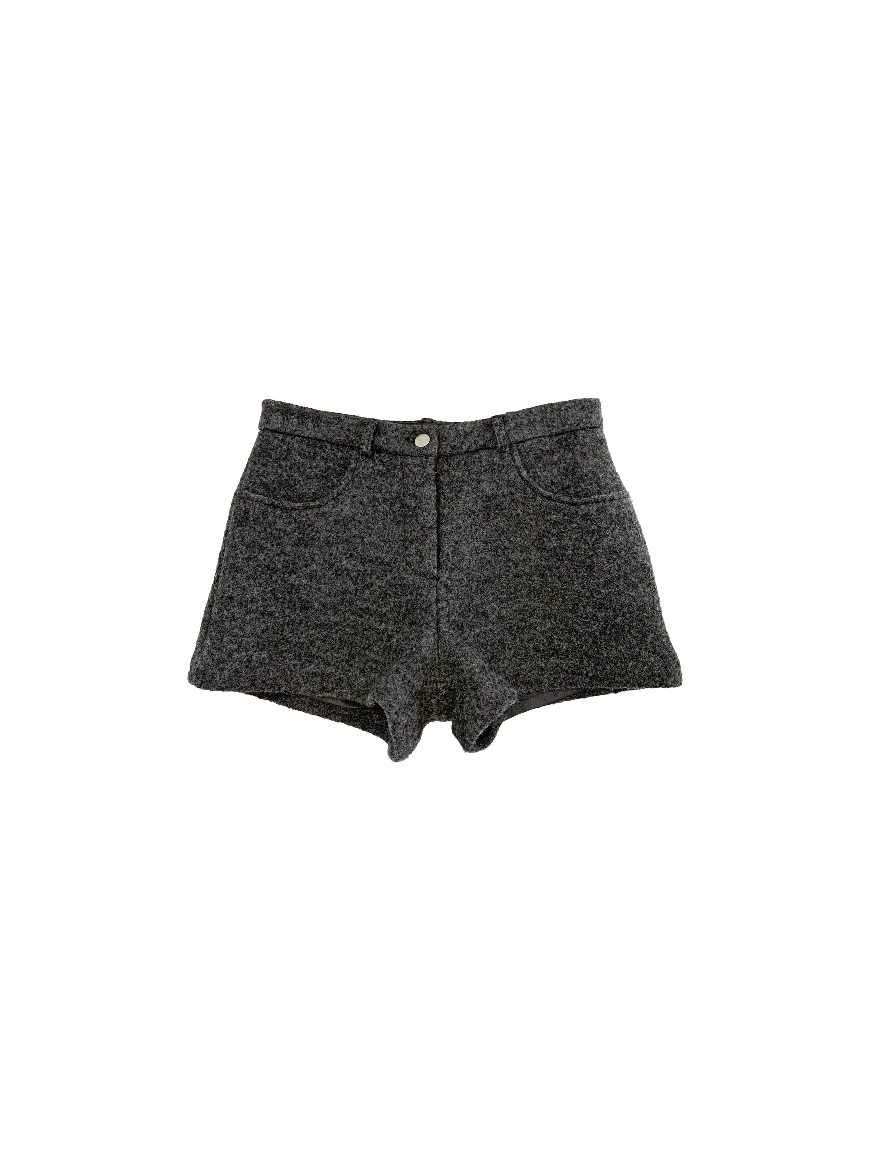 灰羊毛短褲