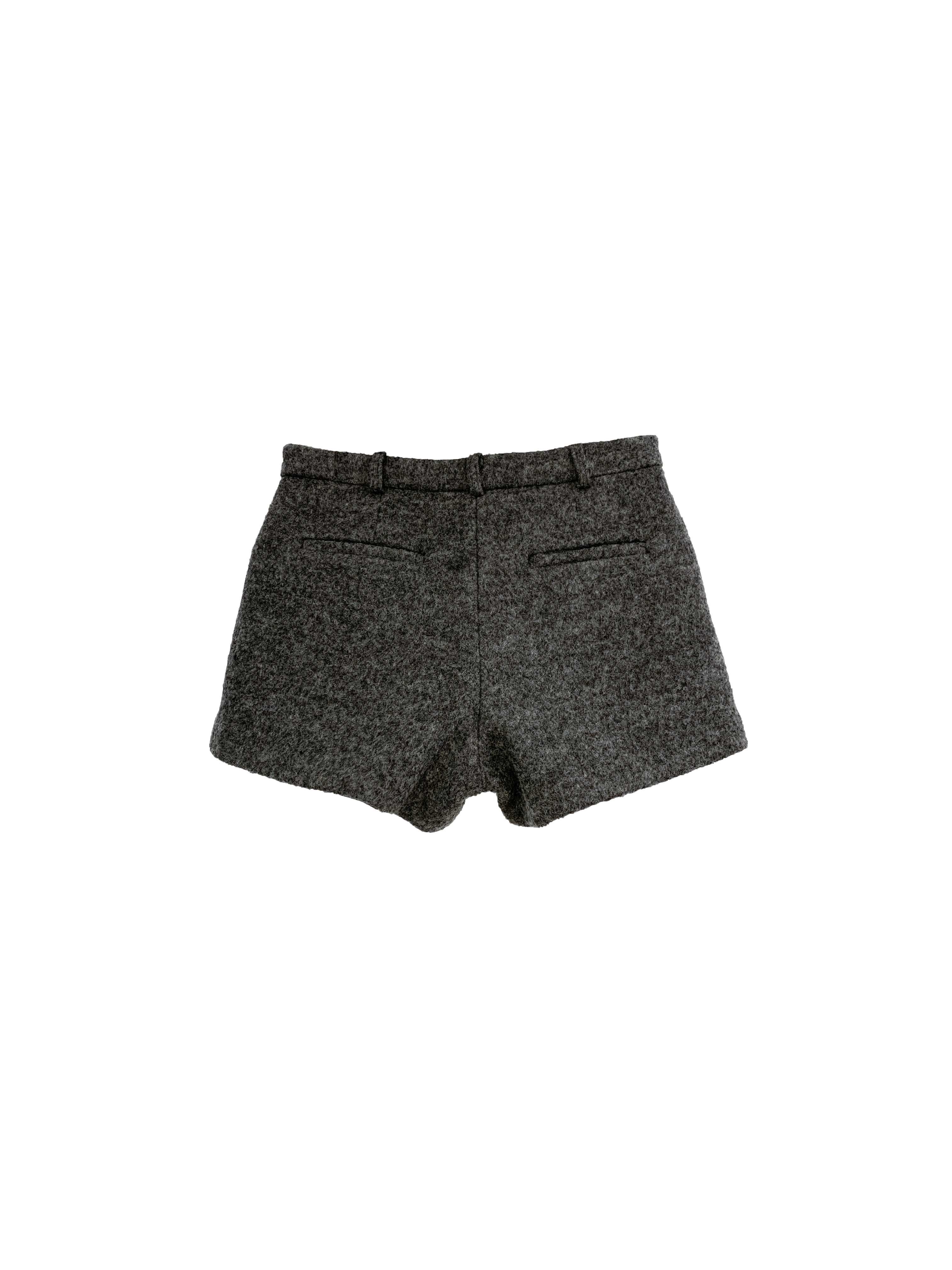 灰羊毛短褲