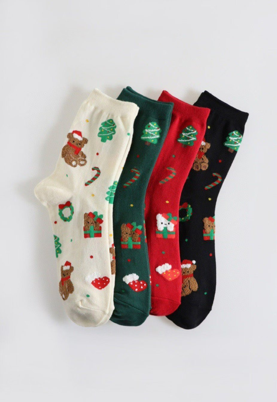 CT5314 聖誕小熊造型長襪 (任選5對$75/ 任選10對 $138)