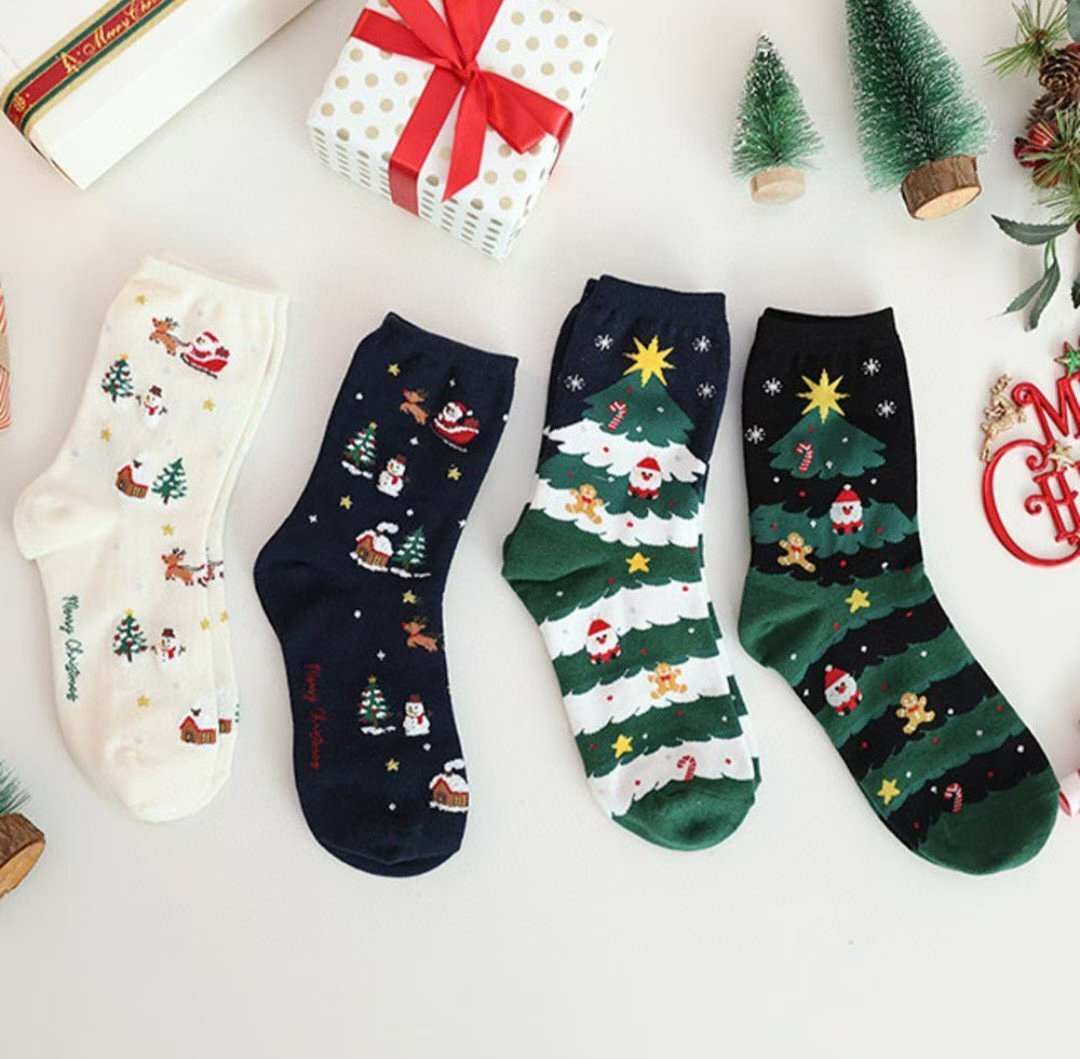 CT5317 特色質感聖誕造型長襪 (任選5對$75/ 任選10對 $138)