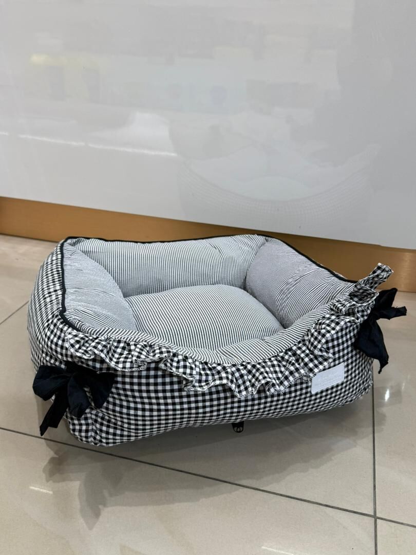 巴巴家族 格子蝴蝶结 宠物窝