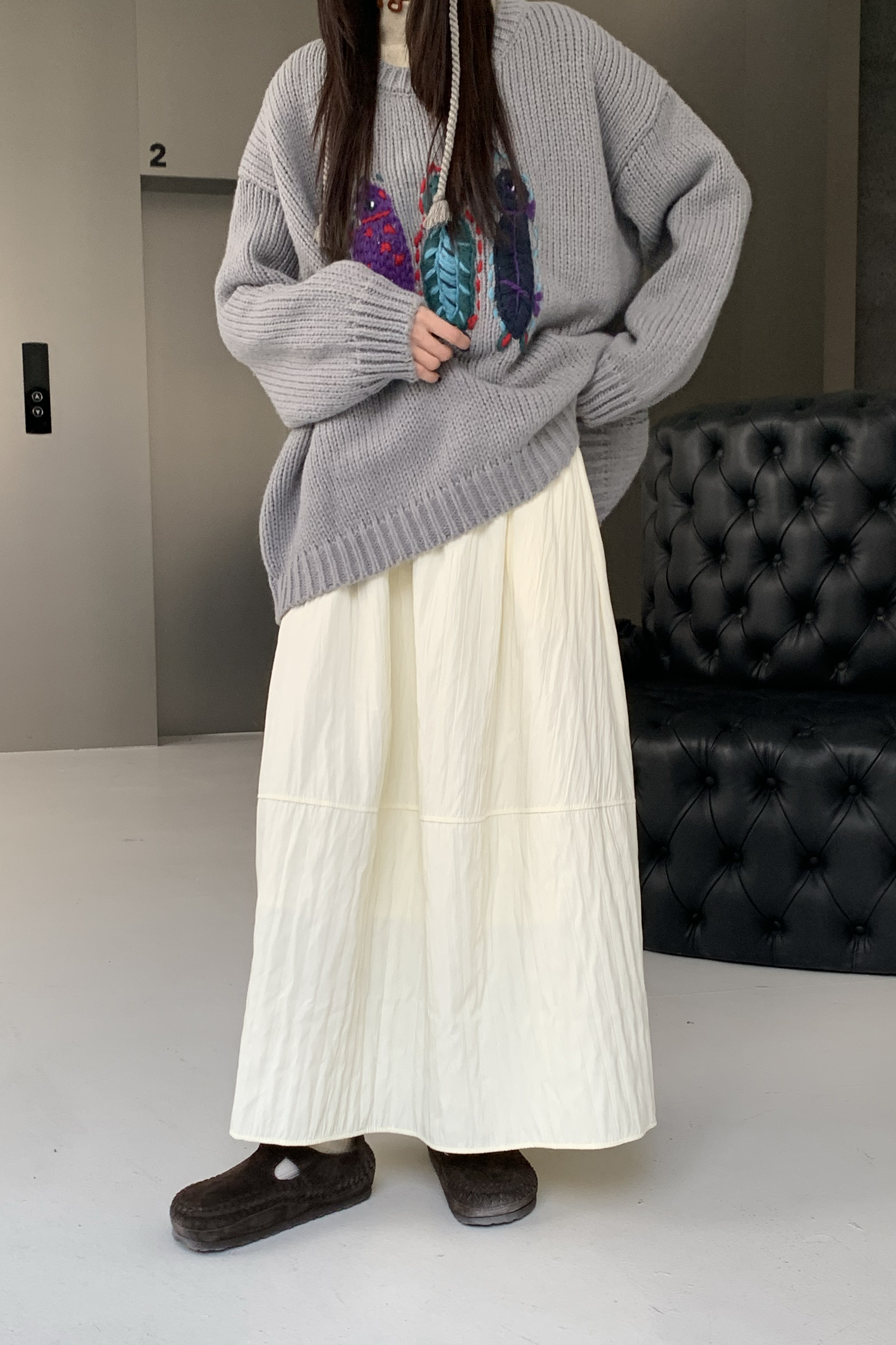 Last Month｜日系坑條半身裙 3色