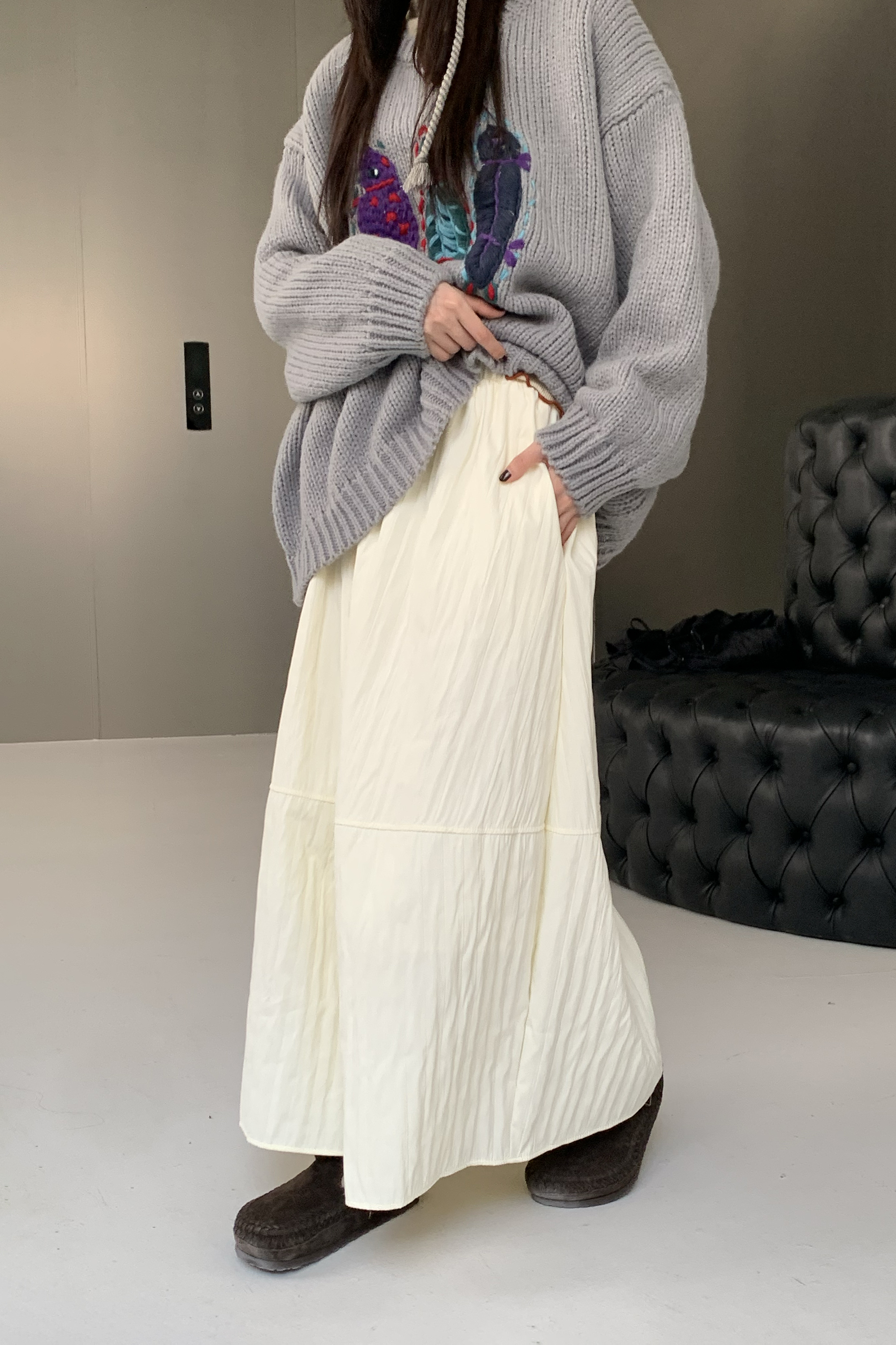 Last Month｜日系坑條半身裙 3色