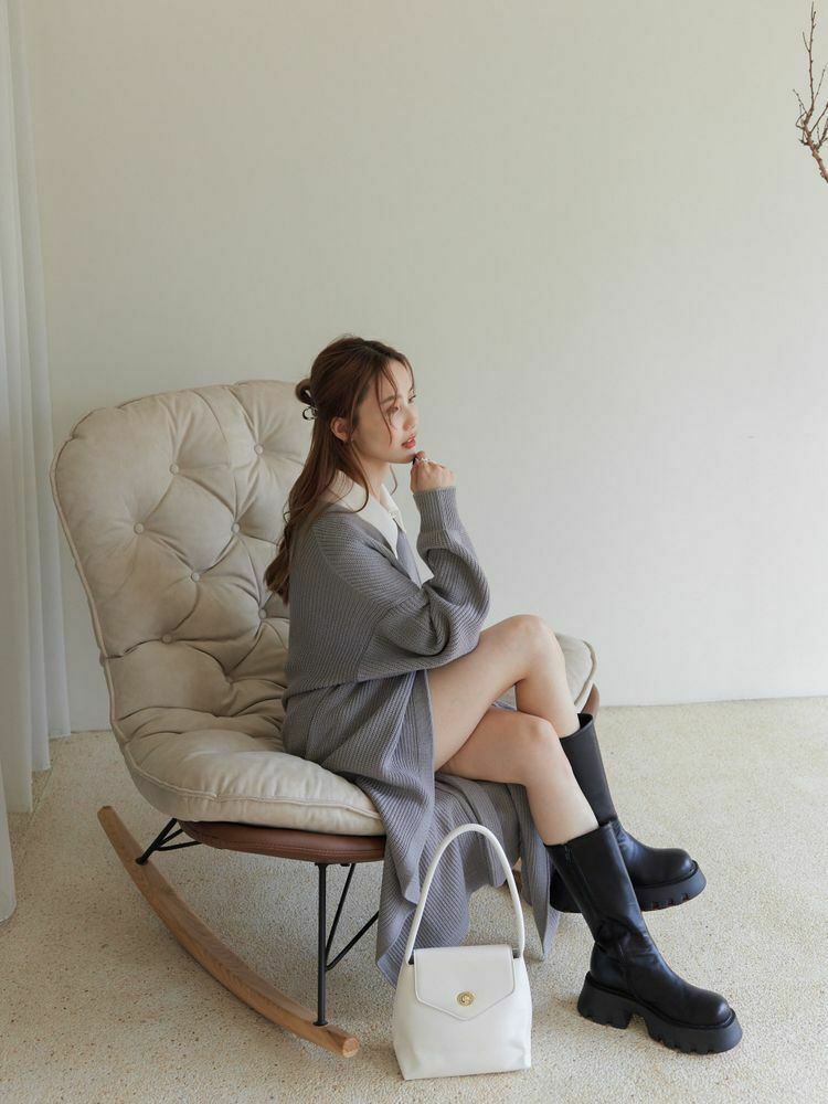 （增高五公分）時髦軟Q底中筒靴